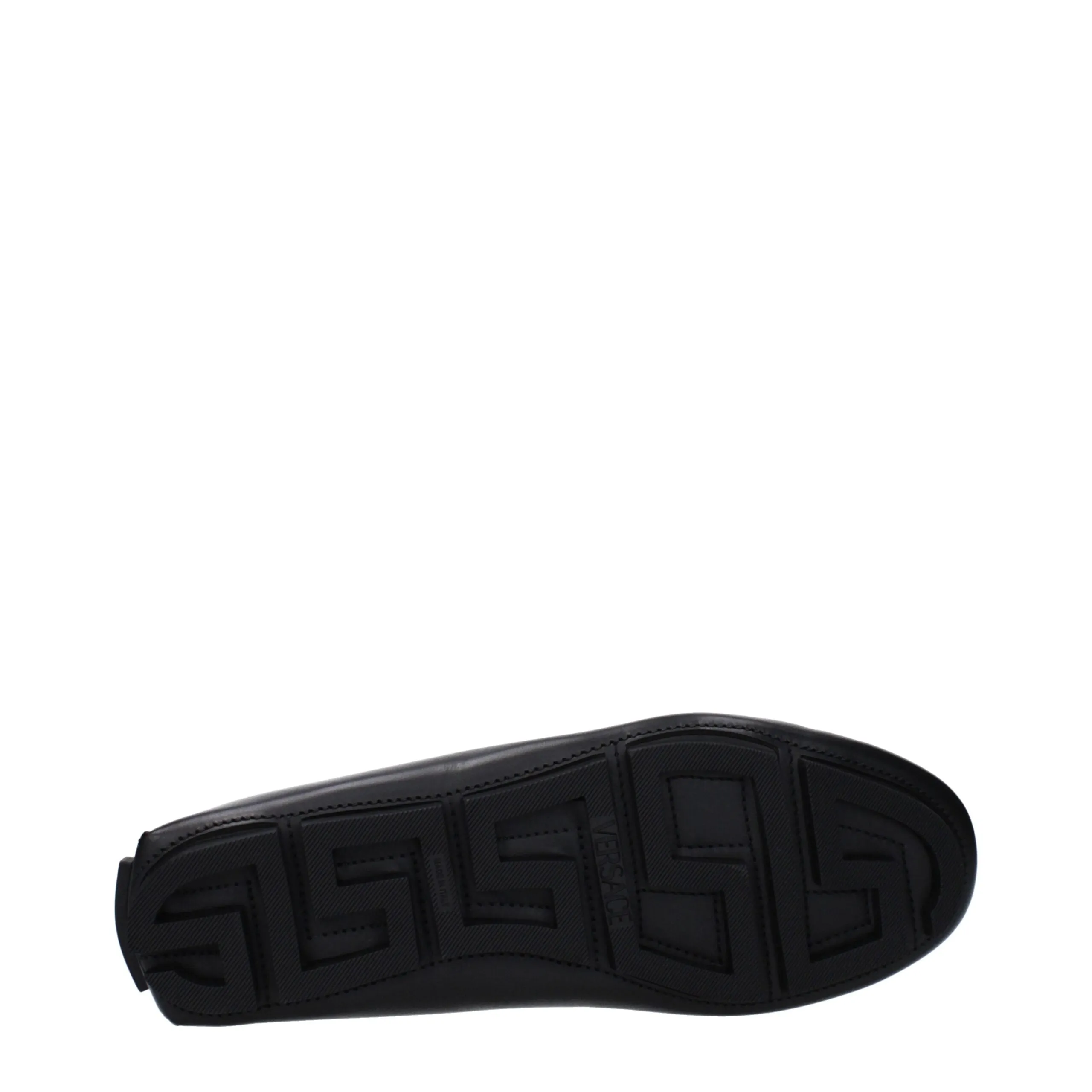 Versace Black Leather Slip-On Loafers sold by Siebentaschen product image thumbnail 5