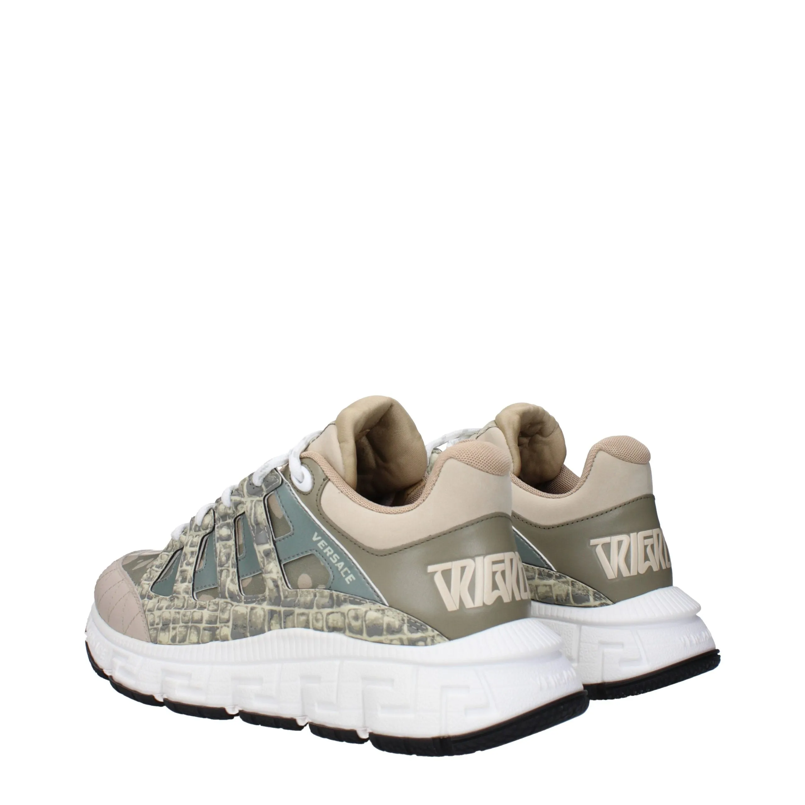 Versace Green Fabric Low Top Sneakers sold by Siebentaschen product image thumbnail 4