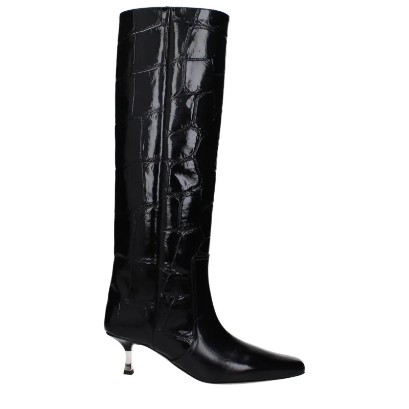 Paris Texas Black Leather High Heel Boots sold by Siebentaschen