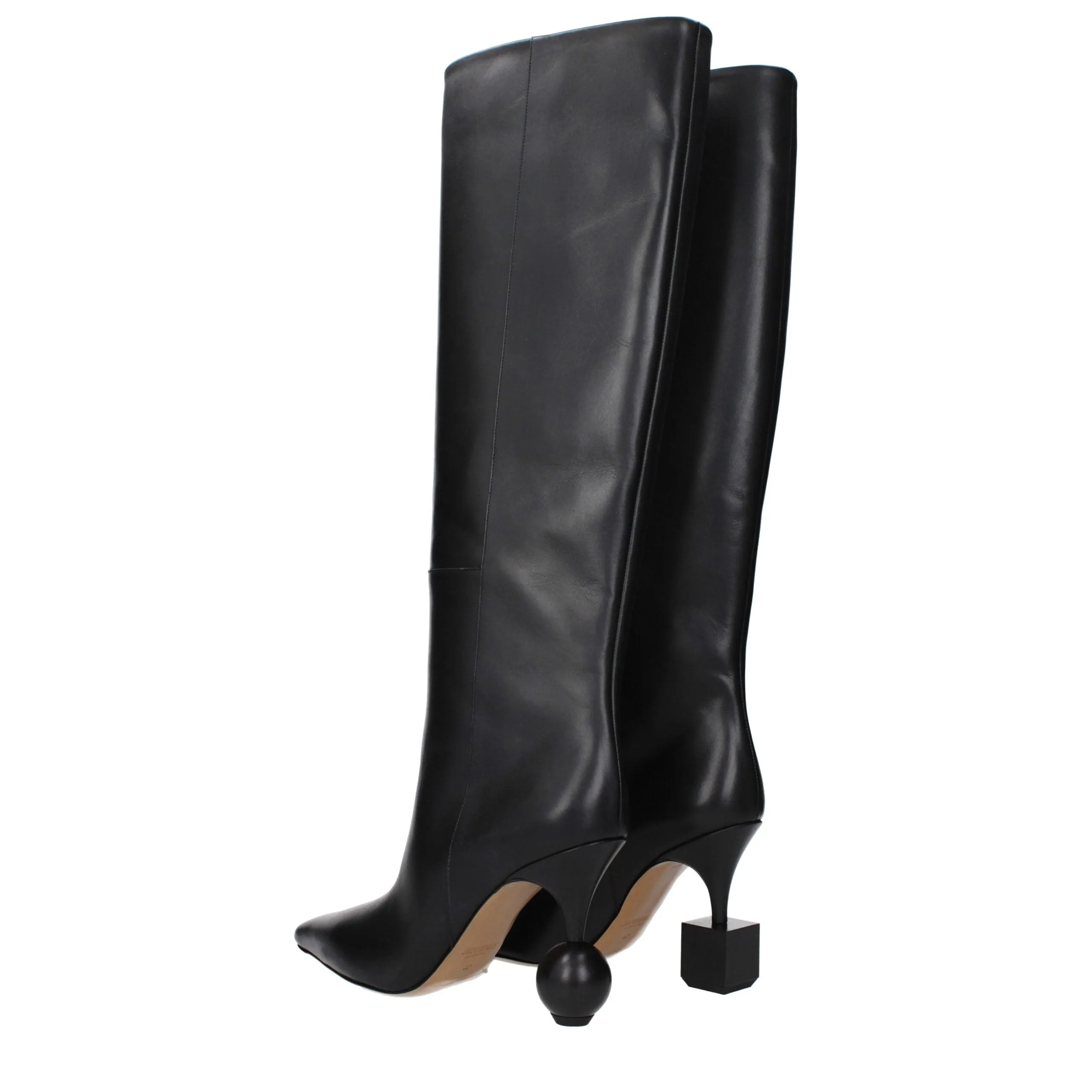 Jacquemus Black Leather High Heel Boots sold by Siebentaschen product image thumbnail 4