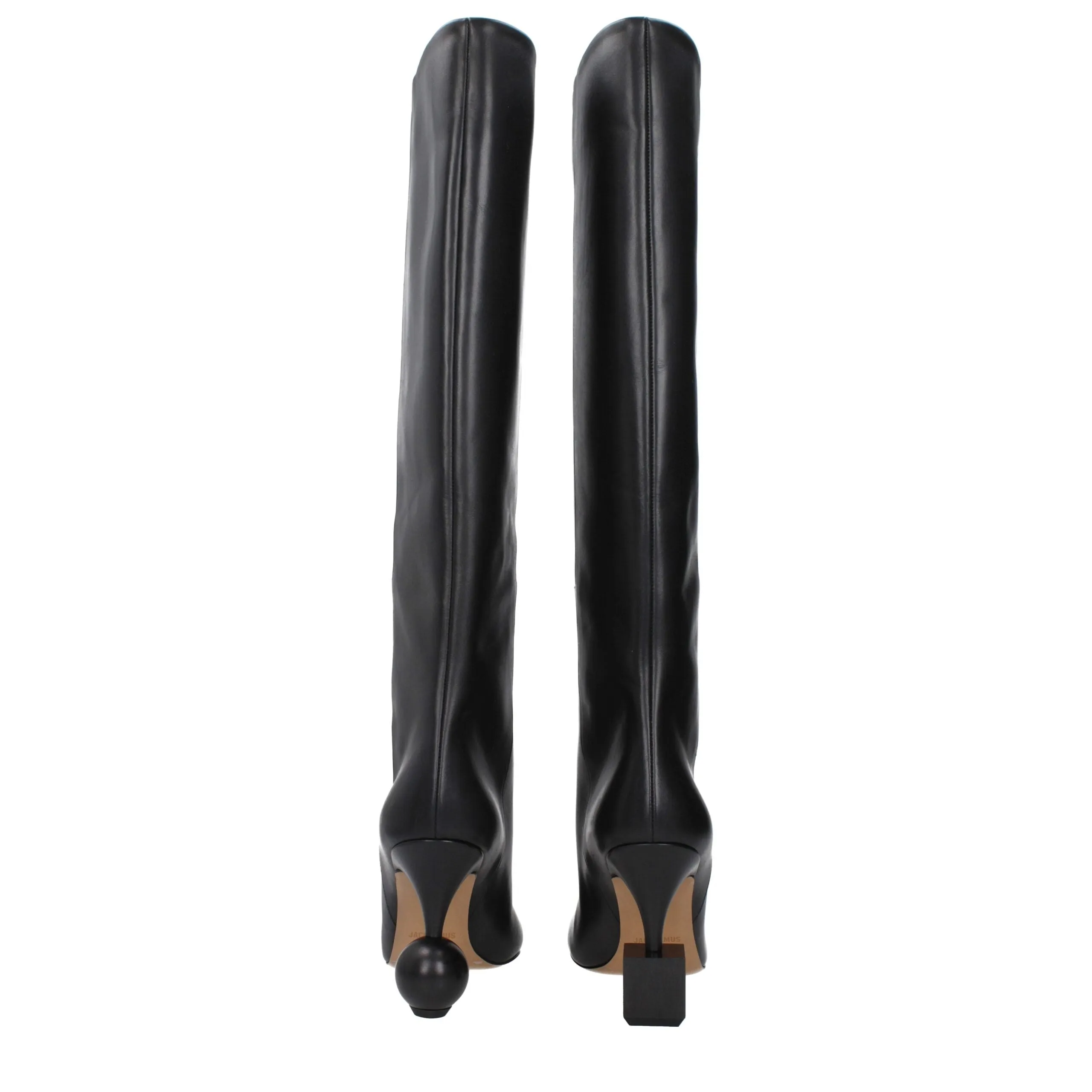 Jacquemus Black Leather High Heel Boots sold by Siebentaschen product image thumbnail 5