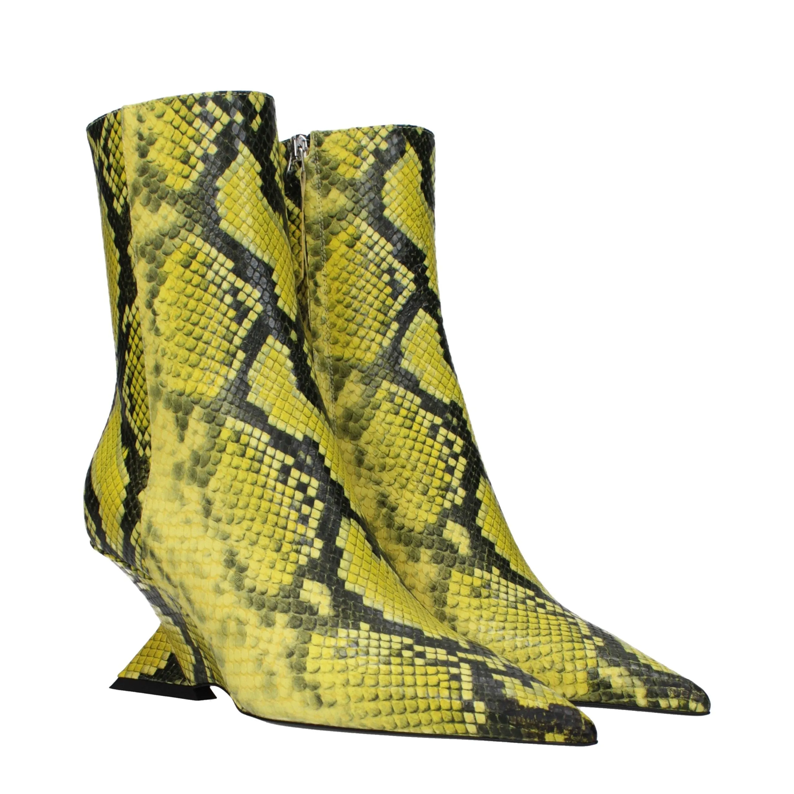 The Attico Yellow Leather Ankle Boots sold by Siebentaschen product image thumbnail 2