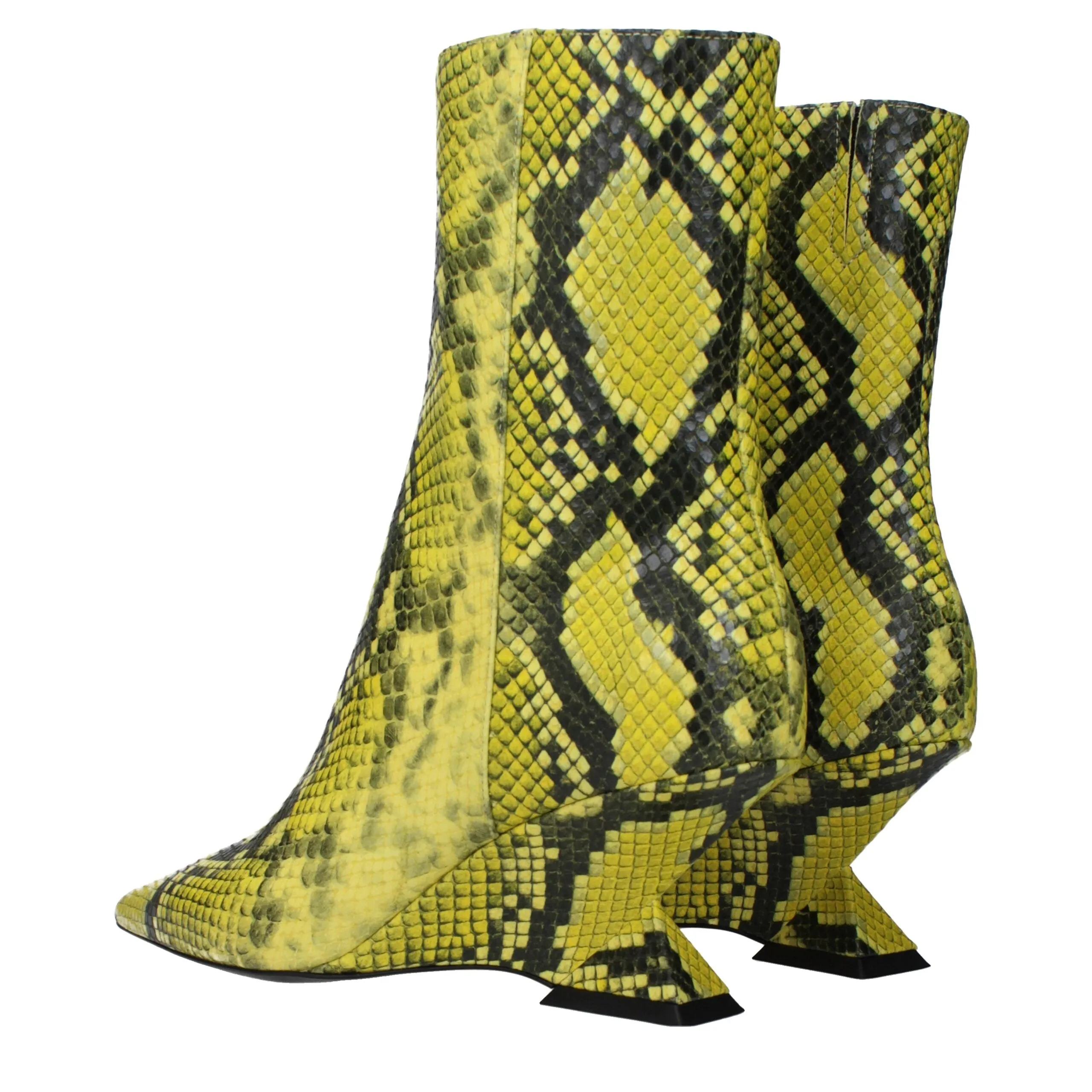 The Attico Yellow Leather Ankle Boots sold by Siebentaschen product image thumbnail 4