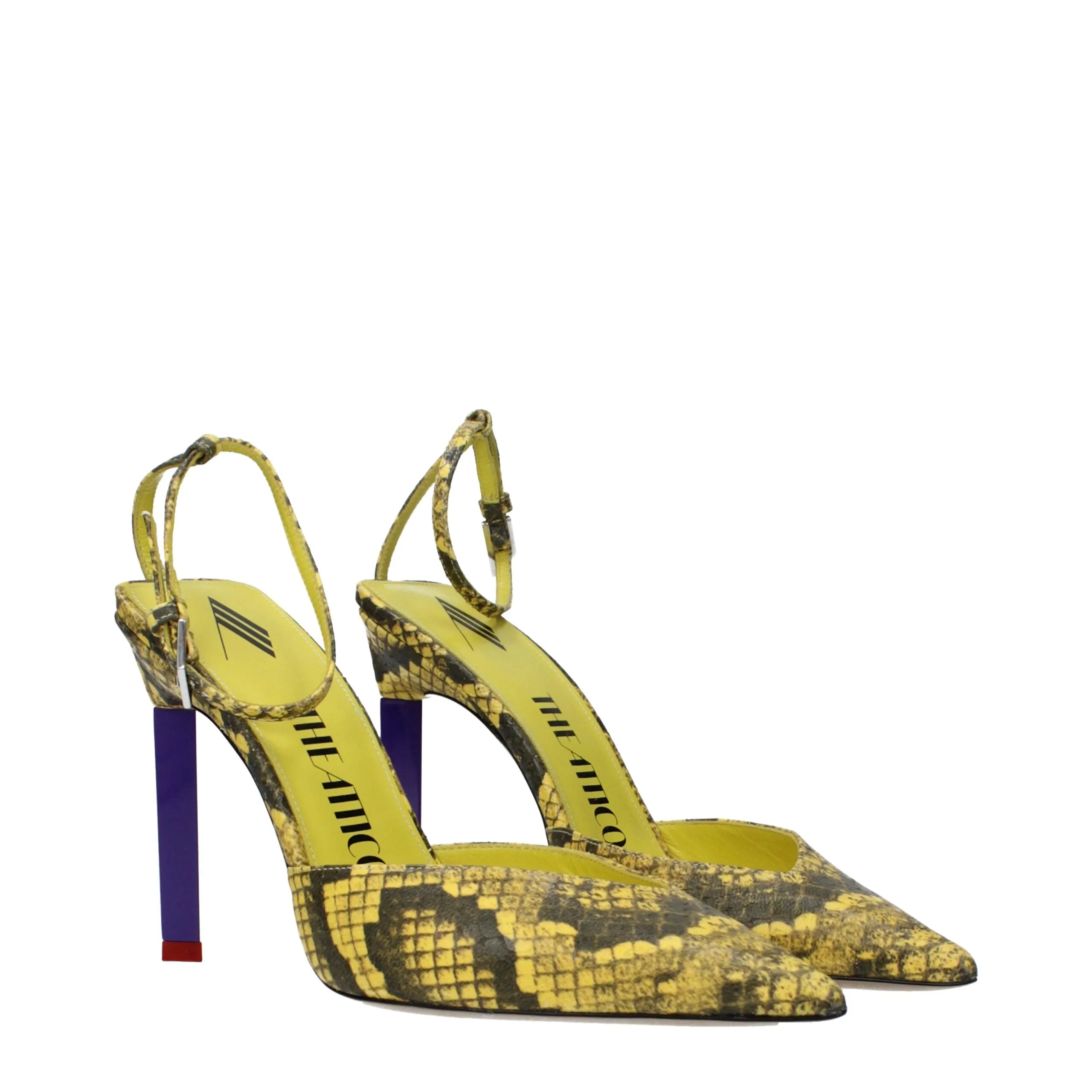 The Attico Yellow Leather Pumps sold by Siebentaschen product image thumbnail 2