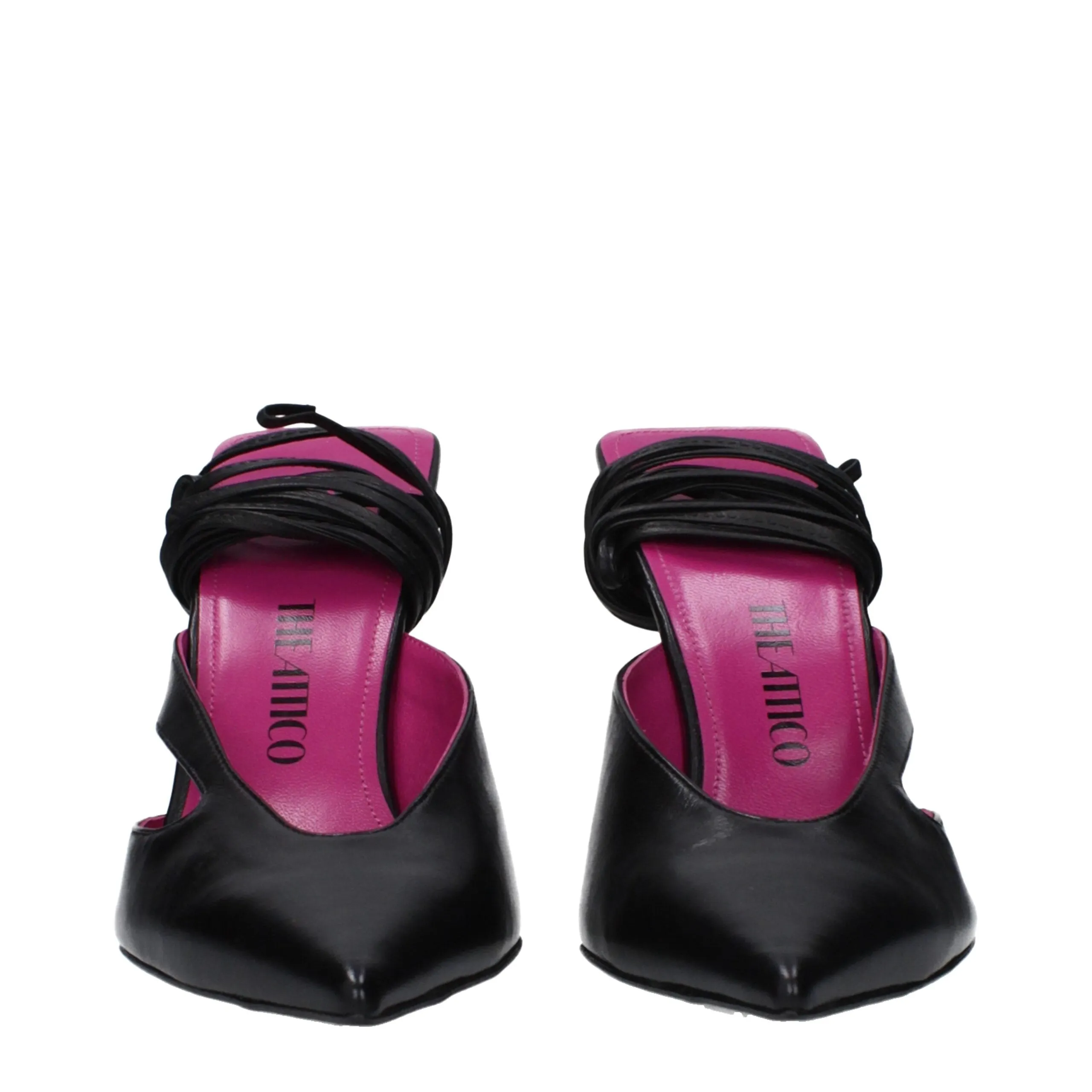 The Attico Black Leather Stiletto Heel Sandals sold by Siebentaschen product image thumbnail 3