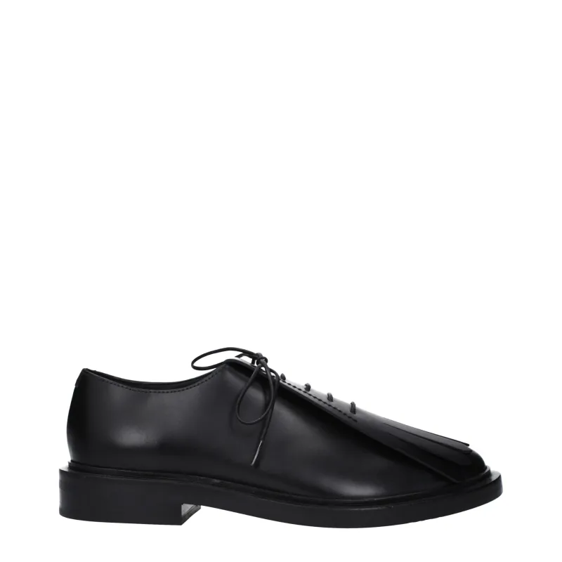 Max Mara Black Leather Oxfords And Derbies sold by Siebentaschen