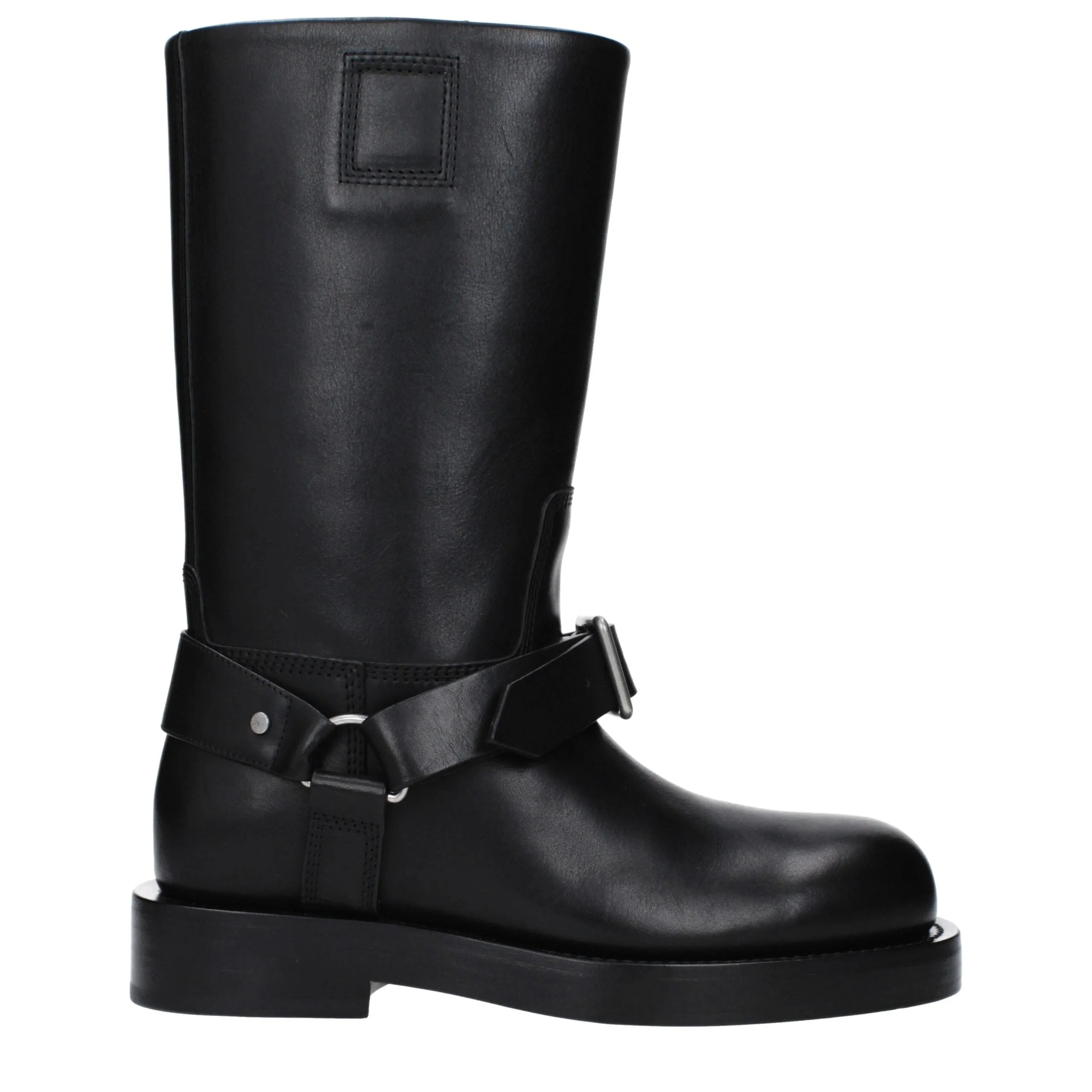 Burberry Black Leather Boots sold by Siebentaschen