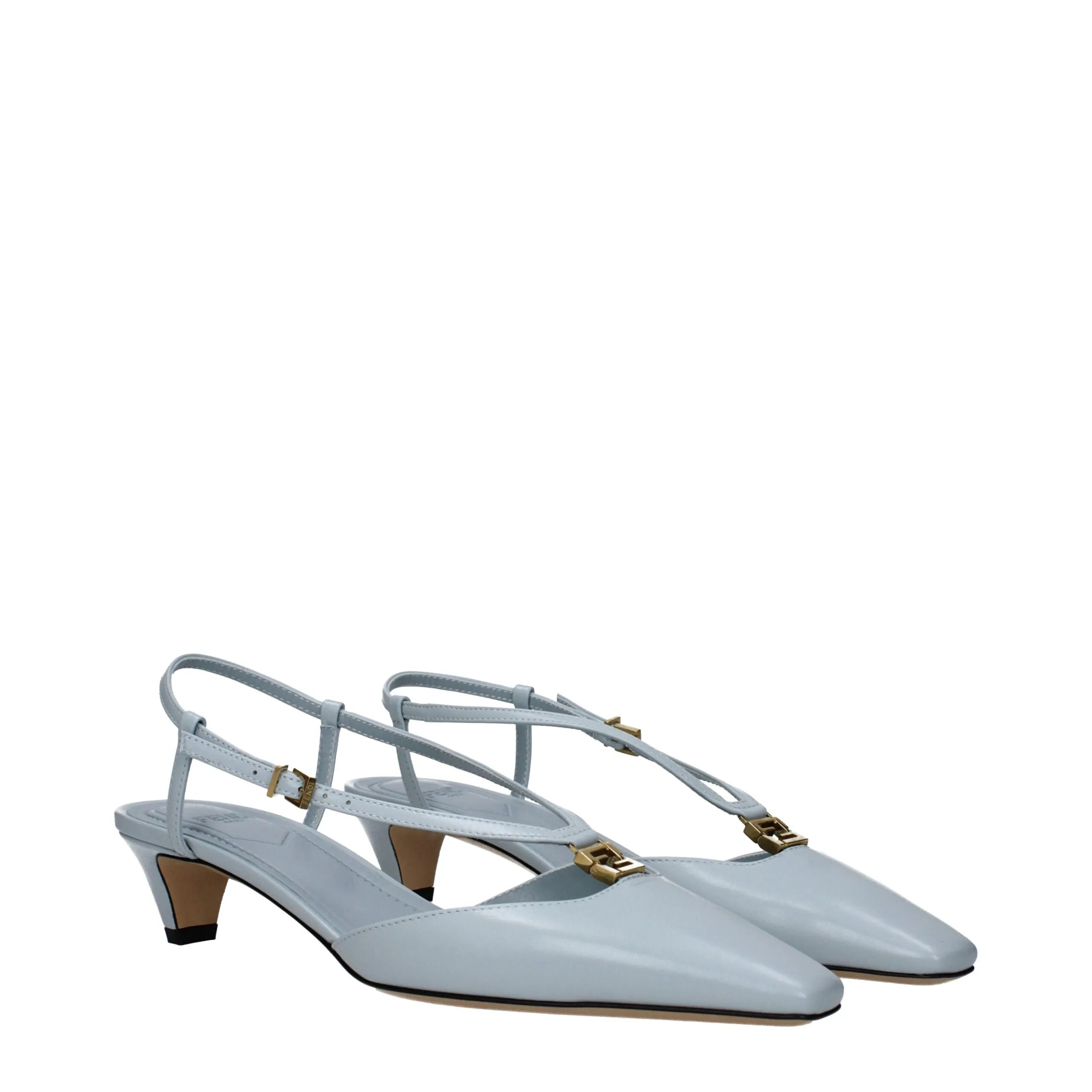 Fendi Light Blue Leather Sandals sold by Siebentaschen product image thumbnail 2