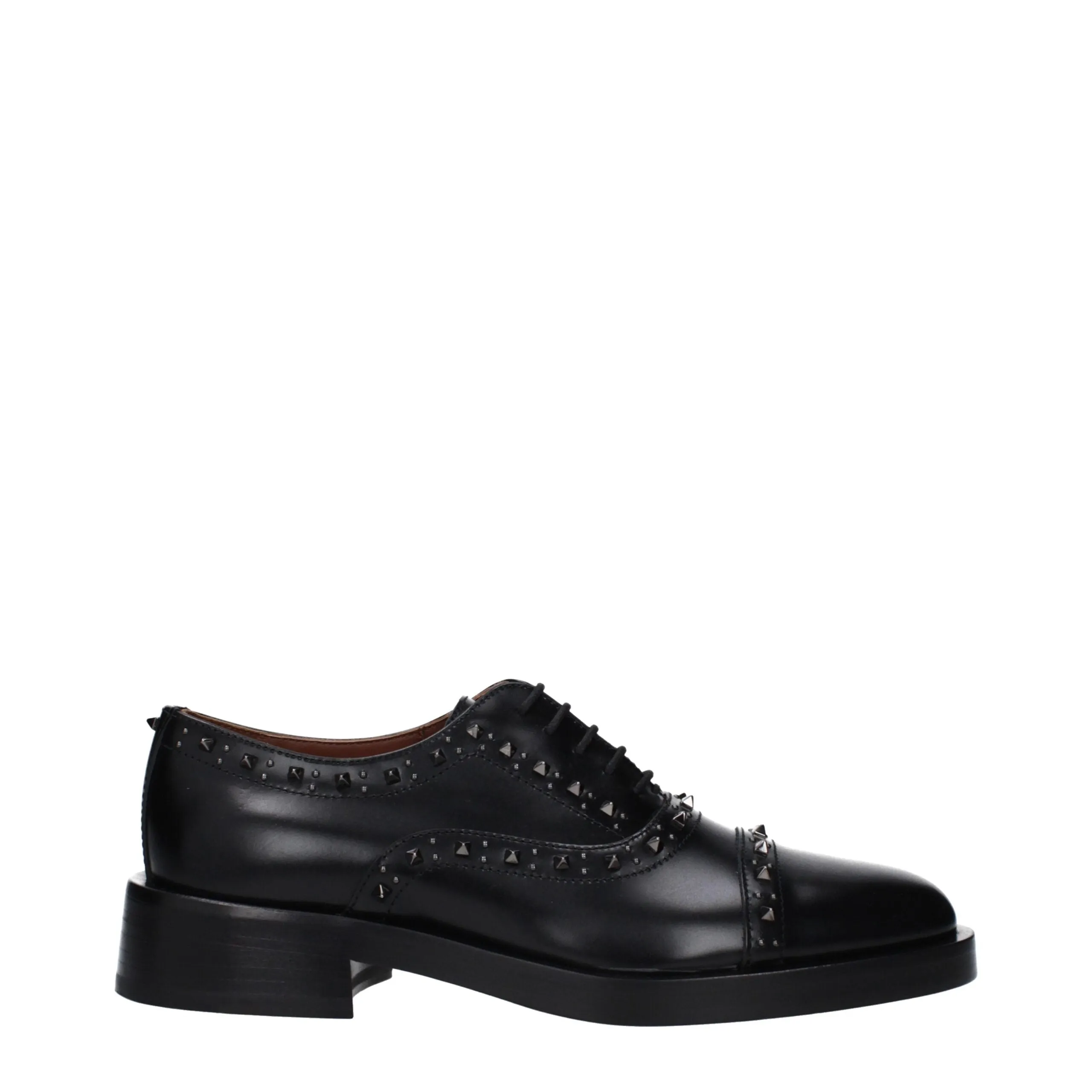 Valentino Garavani Black Leather Oxfords And Derbies sold by Siebentaschen
