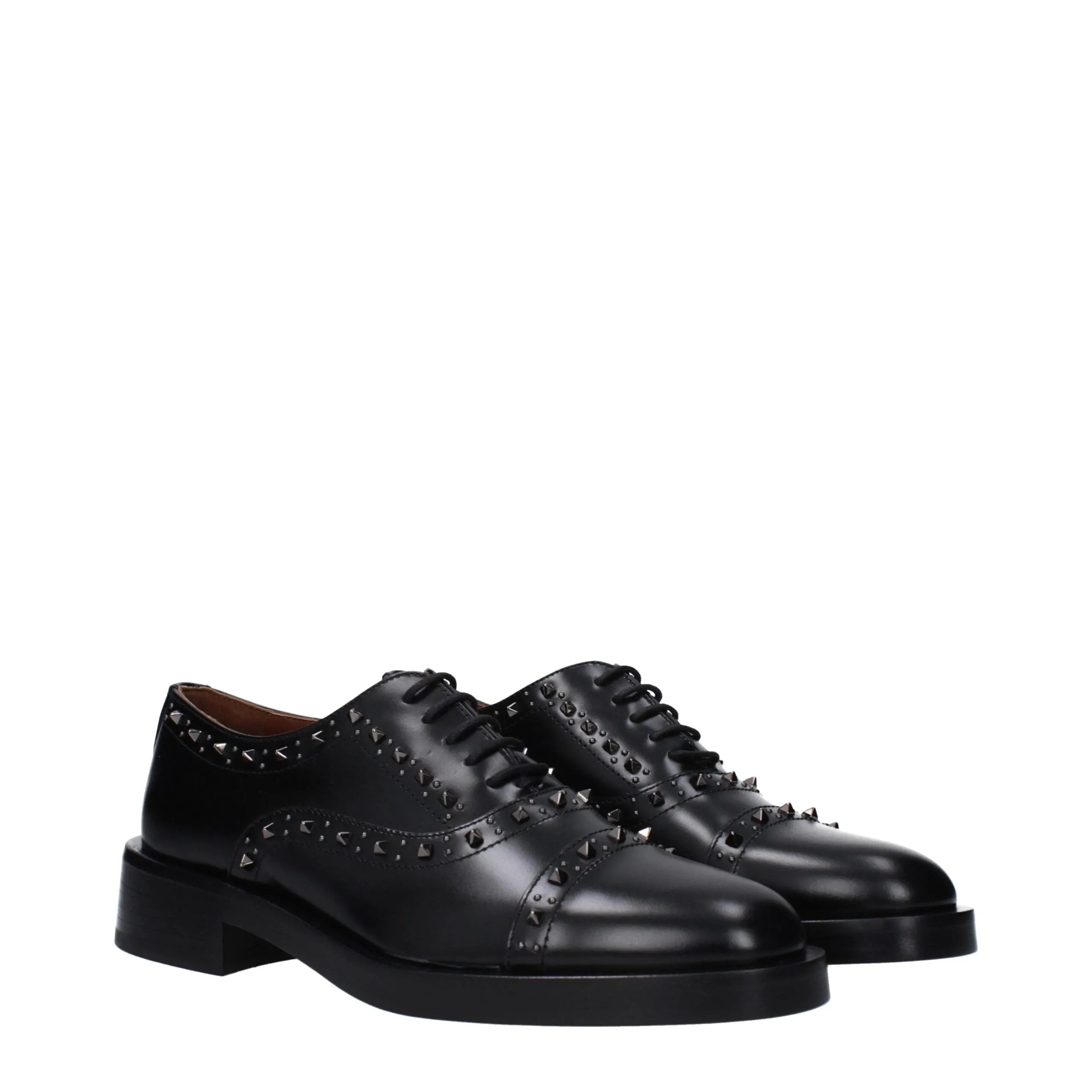 Valentino Garavani Black Leather Oxfords And Derbies sold by Siebentaschen product image thumbnail 2