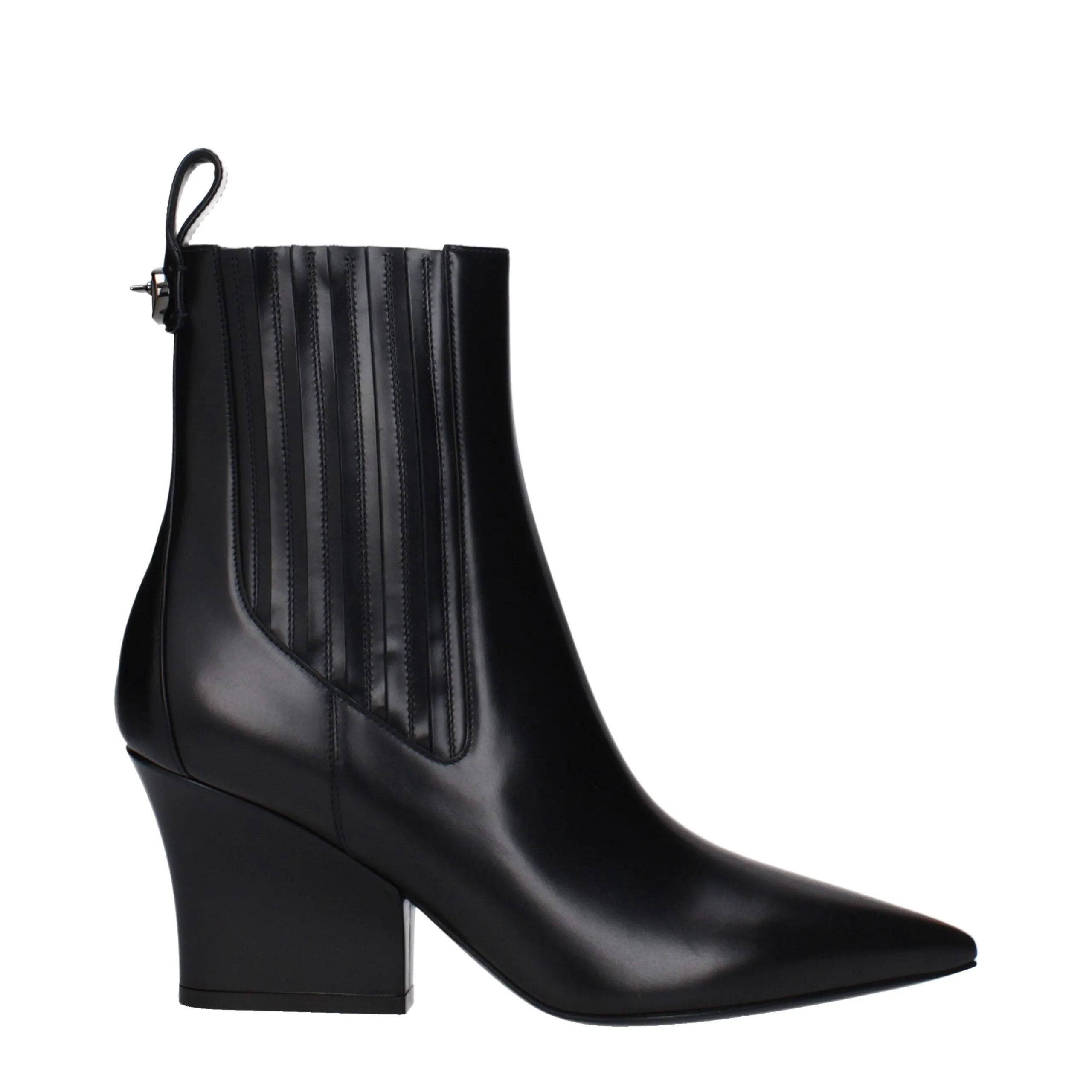 Valentino Garavani Black Leather Ankle Boots sold by Siebentaschen