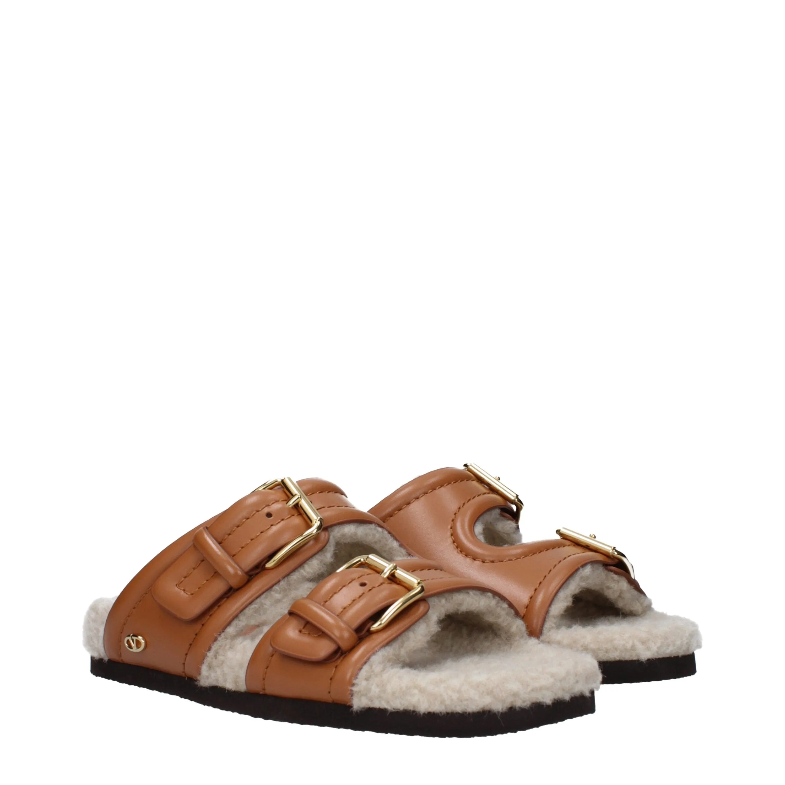 Valentino Garavani Brown Leather Slippers sold by Siebentaschen product image thumbnail 2