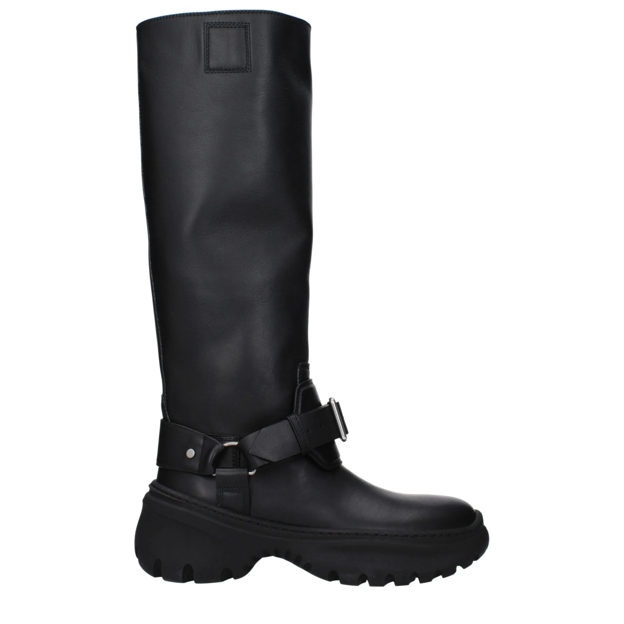 Burberry Black Leather Boots sold by Siebentaschen