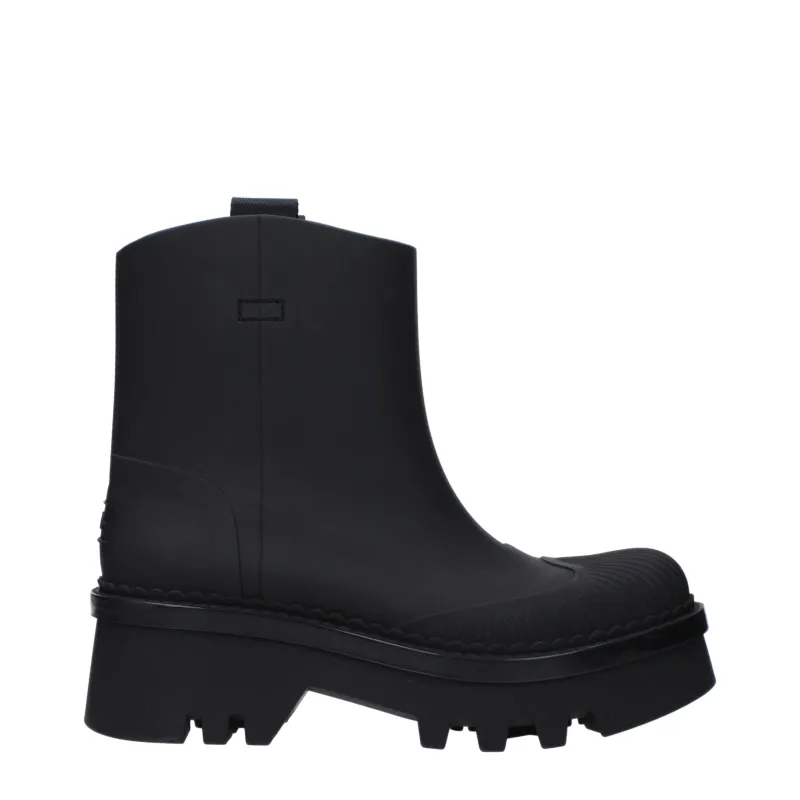 Chloé Black Cotton Ankle Boots sold by Siebentaschen