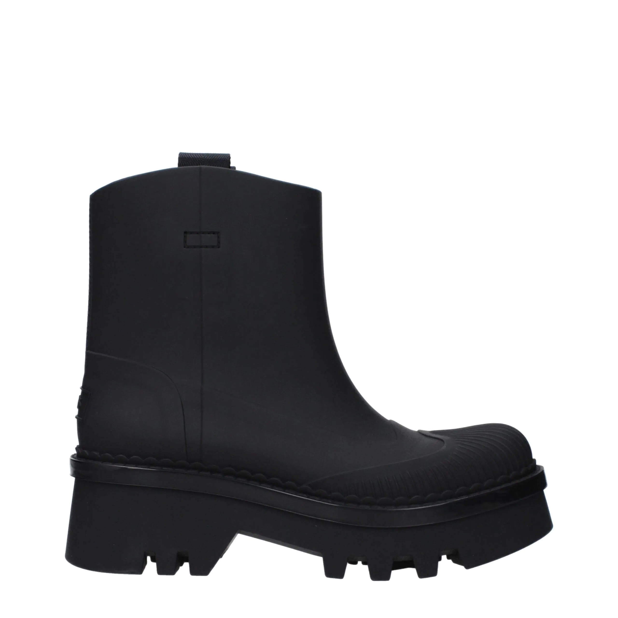 Chloé Black Cotton Ankle Boots sold by Siebentaschen