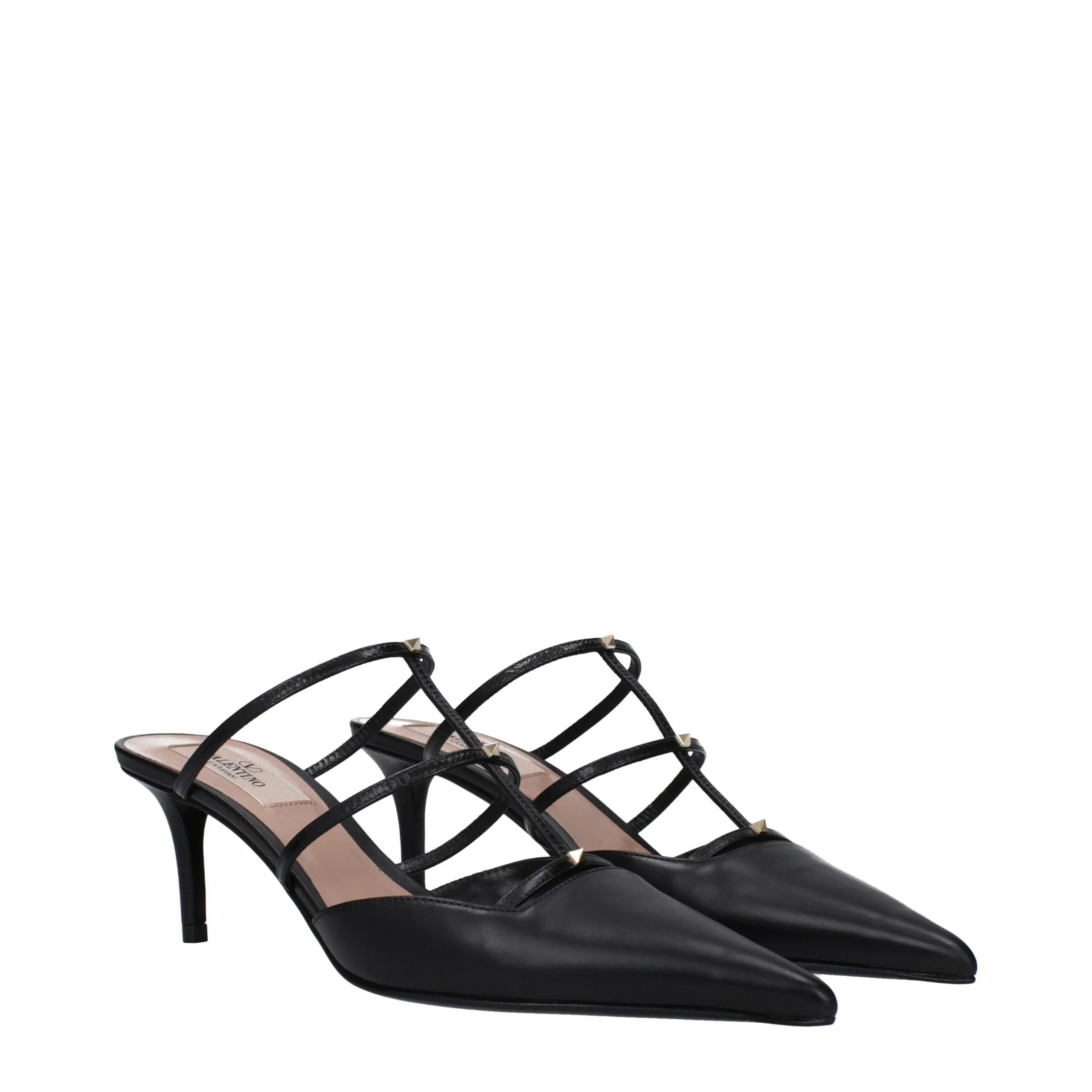 Valentino Garavani Black Leather Sandals sold by Siebentaschen product image thumbnail 2