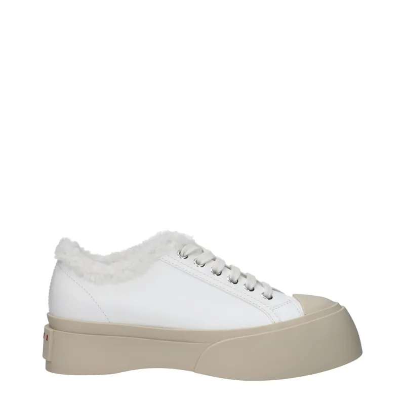 Marni White Leather Low Top Sneakers sold by Siebentaschen