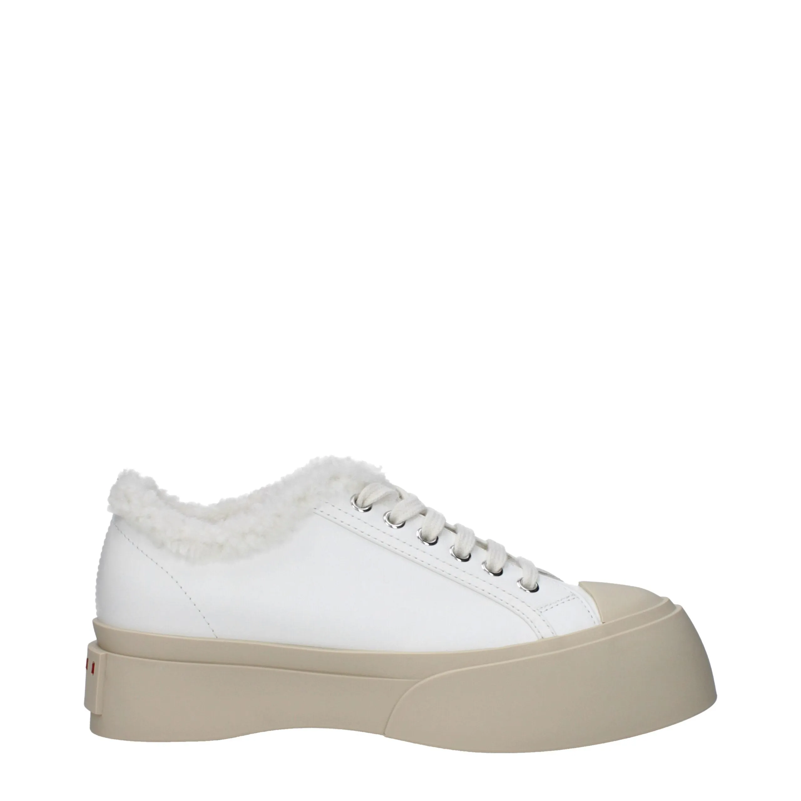 Marni White Leather Low Top Sneakers sold by Siebentaschen