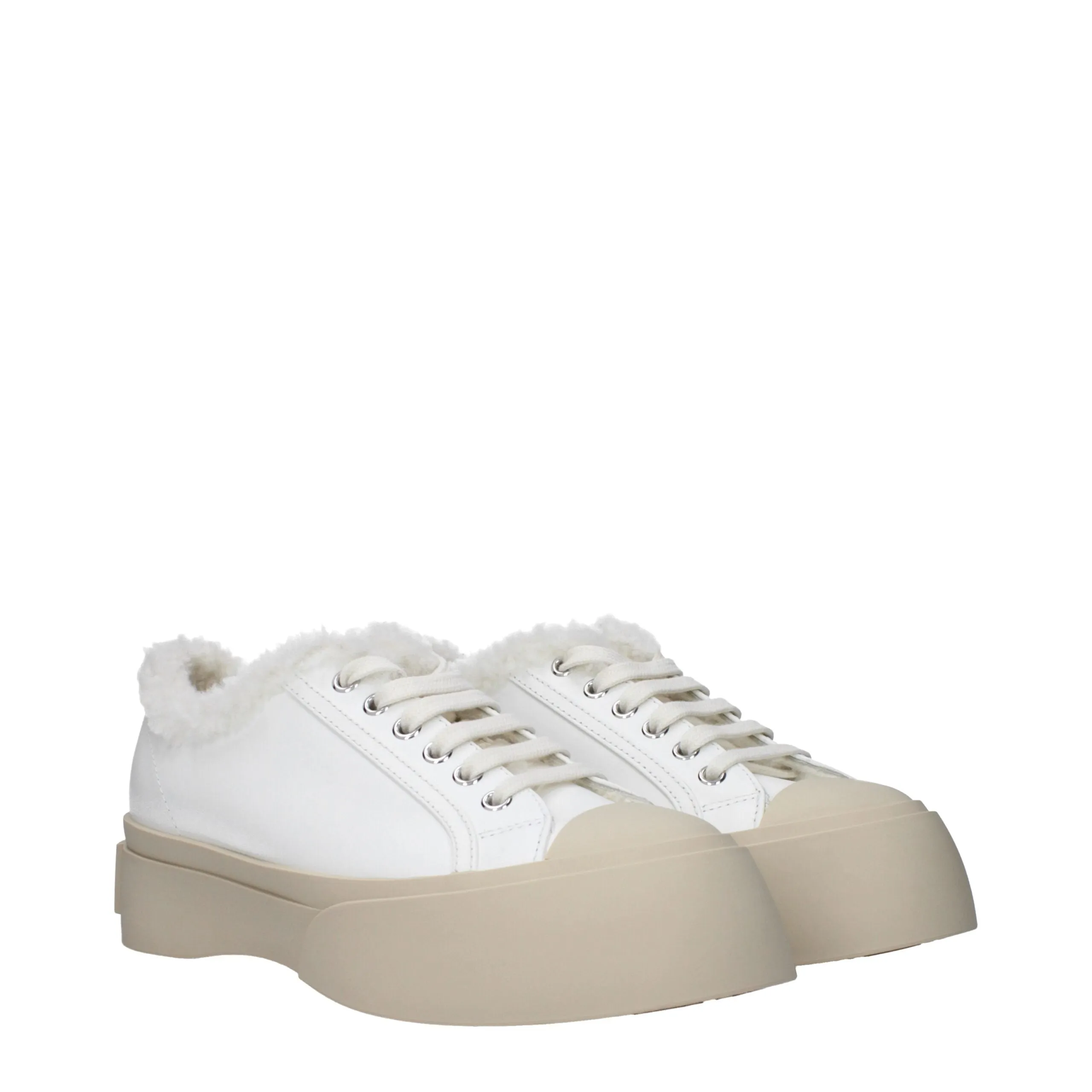 Marni White Leather Low Top Sneakers sold by Siebentaschen product image thumbnail 2