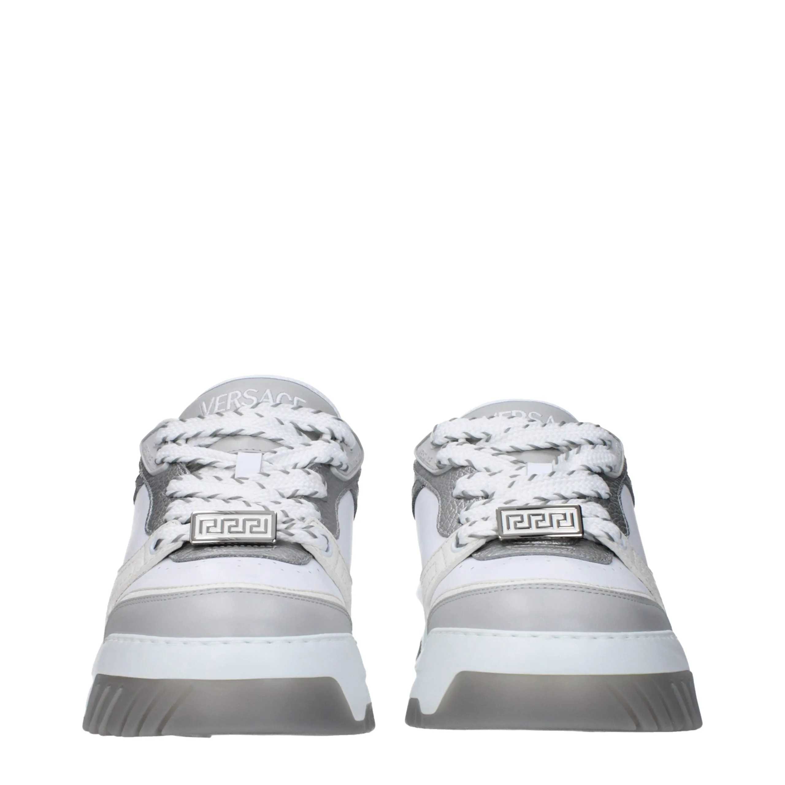 Versace White Leather Chunky Sneakers sold by Siebentaschen product image thumbnail 3