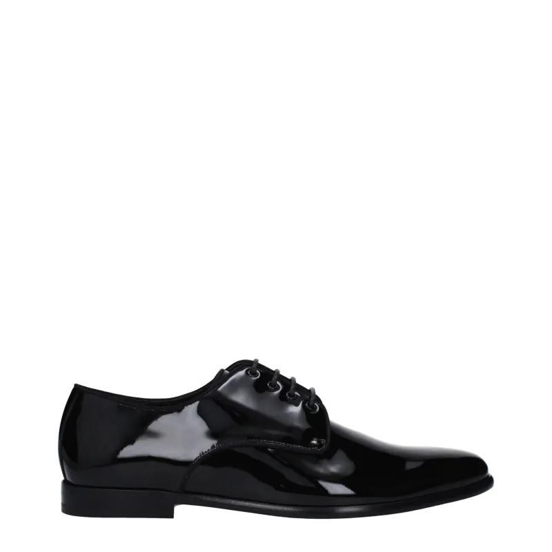 Dolce & Gabbana Black Leather Oxfords And Derbies sold by Siebentaschen