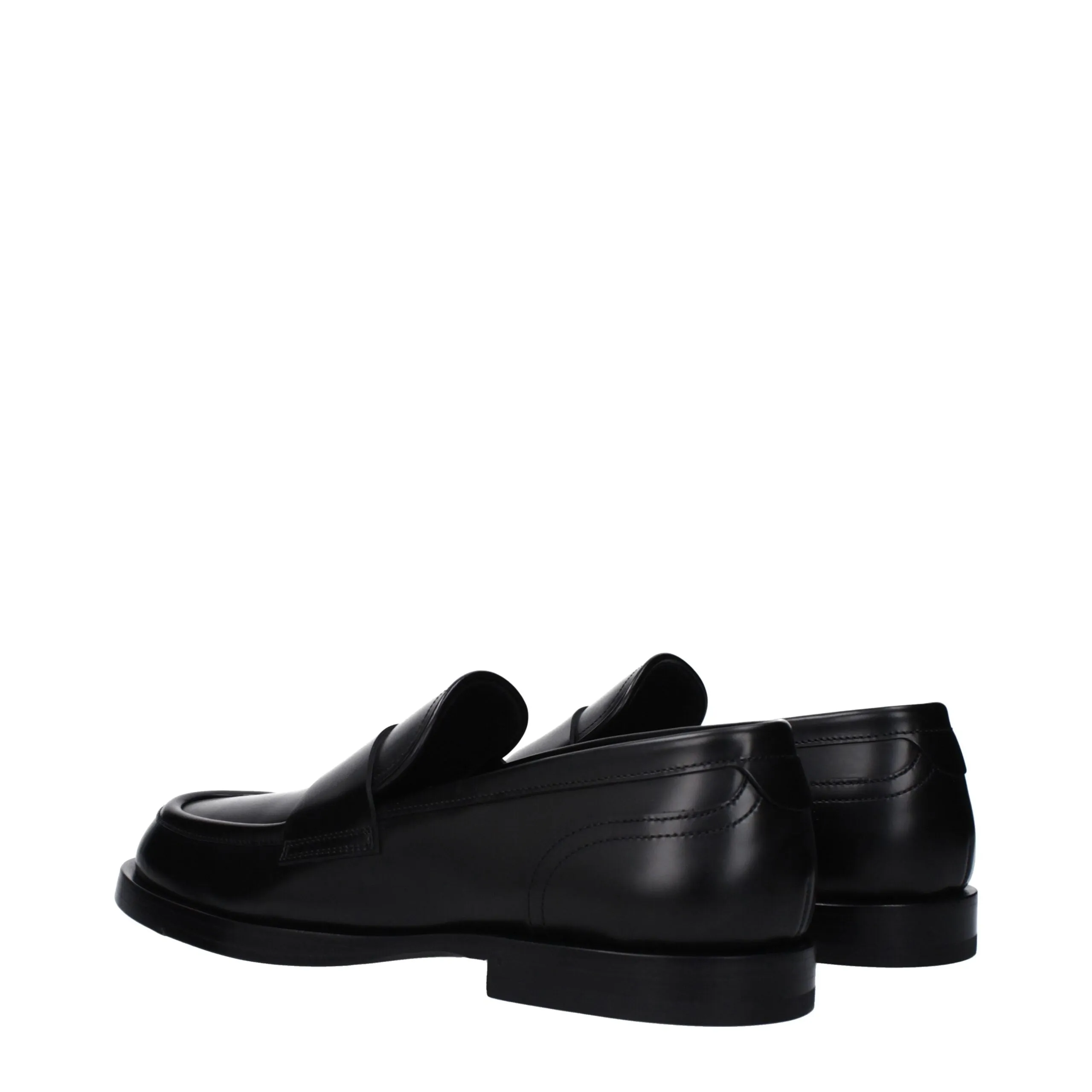 Dolce & Gabbana Black Leather Slip-On Loafers sold by Siebentaschen product image thumbnail 4