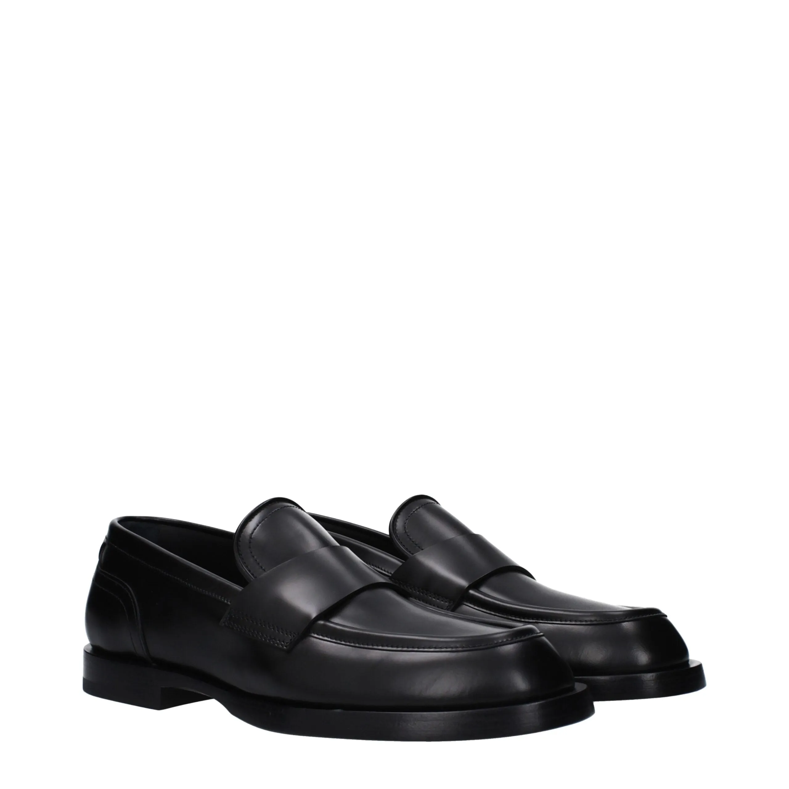 Dolce & Gabbana Black Leather Slip-On Loafers sold by Siebentaschen product image thumbnail 2