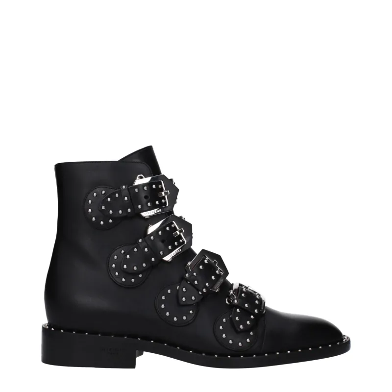 Givenchy Black Leather Ankle Boots sold by Siebentaschen