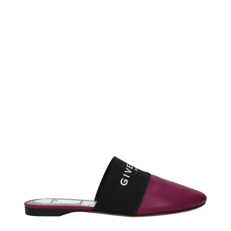 Givenchy Purple Leather Slippers sold by Siebentaschen