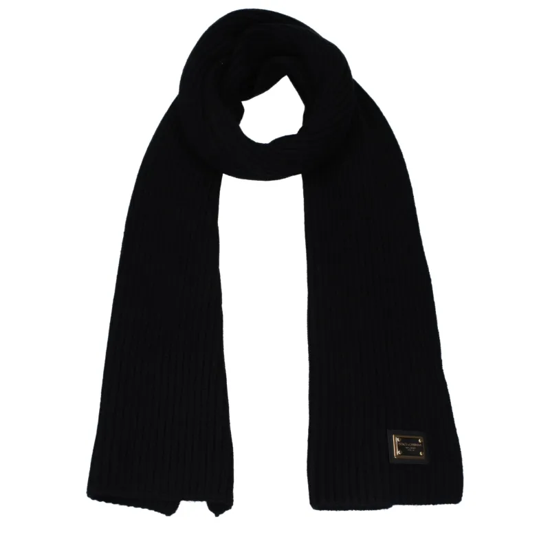 Dolce & Gabbana Black Cashmere Scarf sold by Siebentaschen
