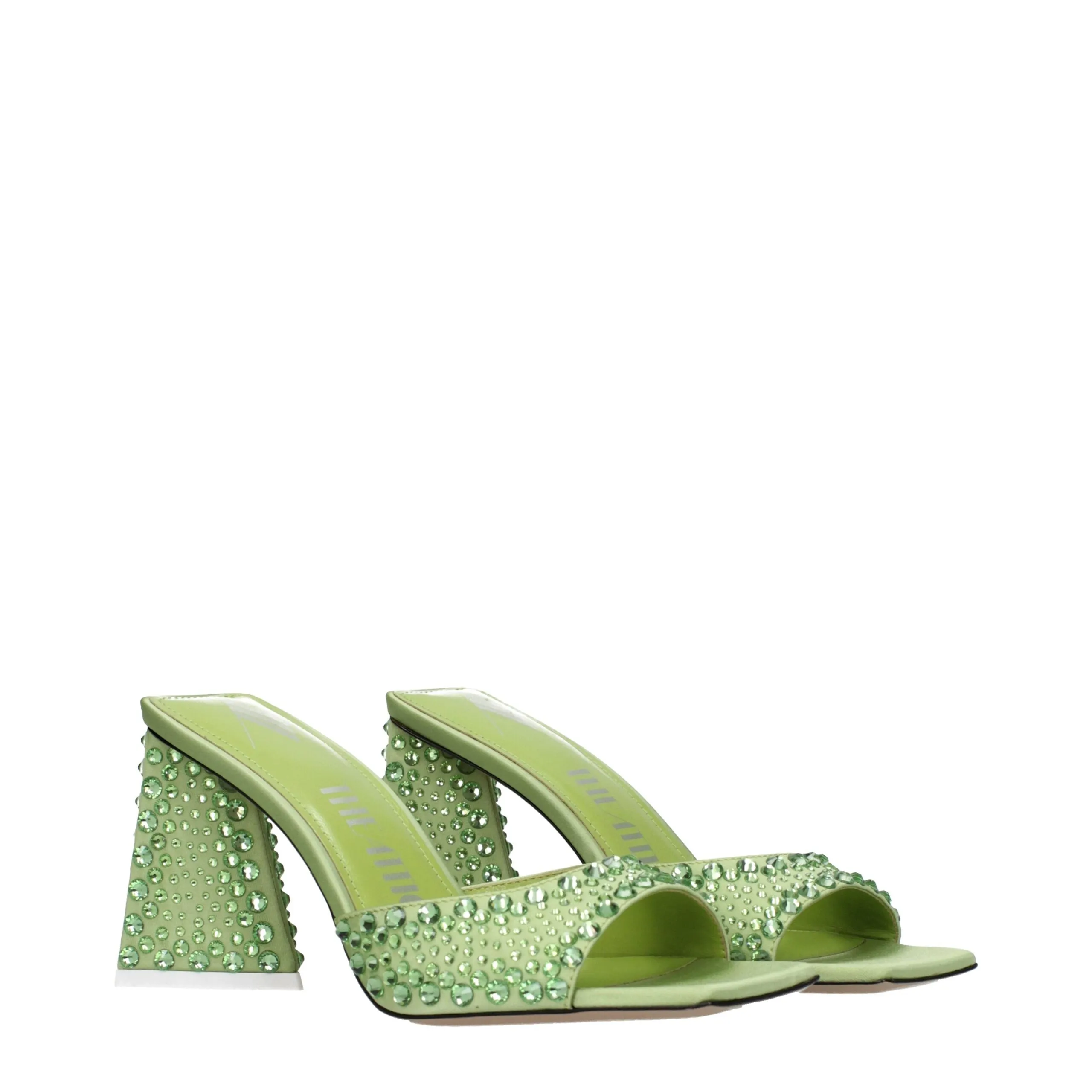 The Attico Green Satin Stiletto Heel Sandals sold by Siebentaschen product image thumbnail 2