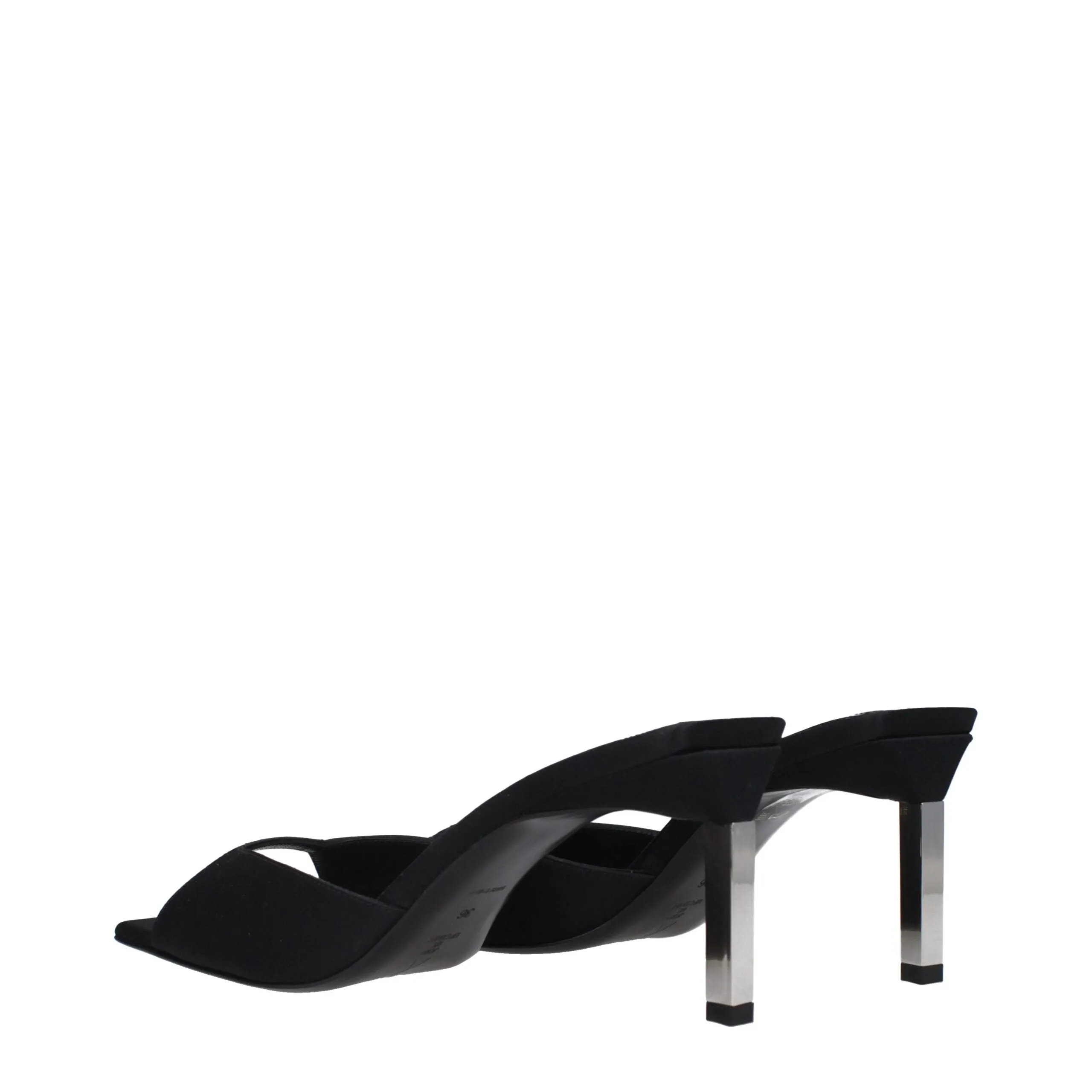 The Attico Black Satin Stiletto Heel Sandals sold by Siebentaschen product image thumbnail 4