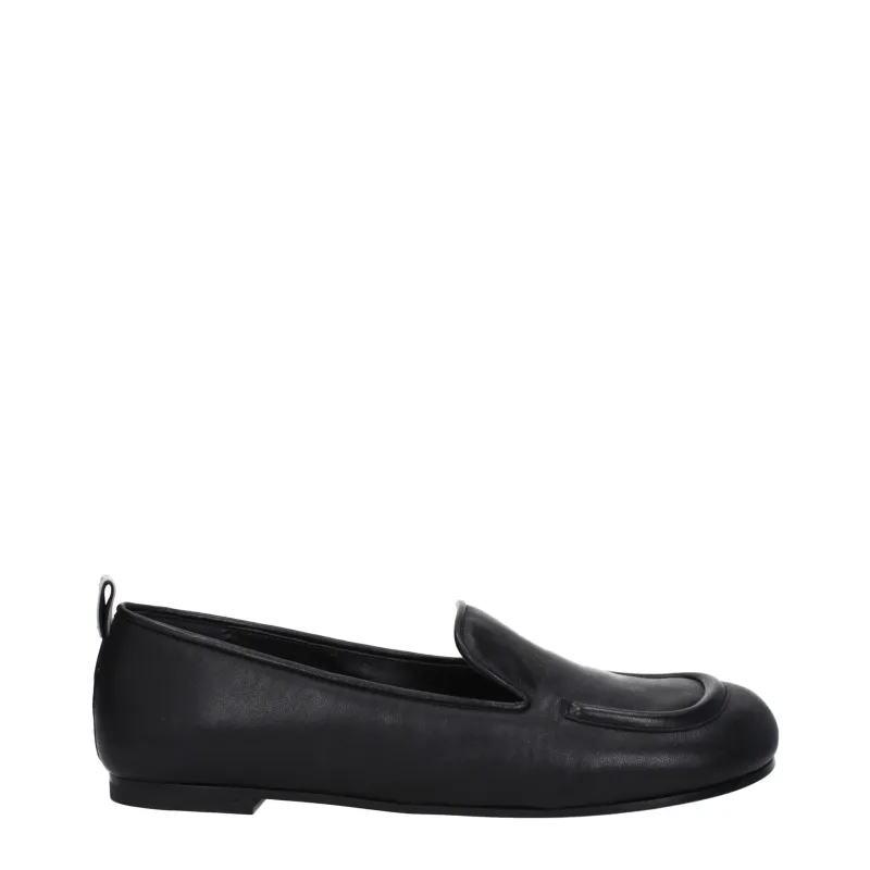 Premiata Black Leather Slip-On Loafers sold by Siebentaschen