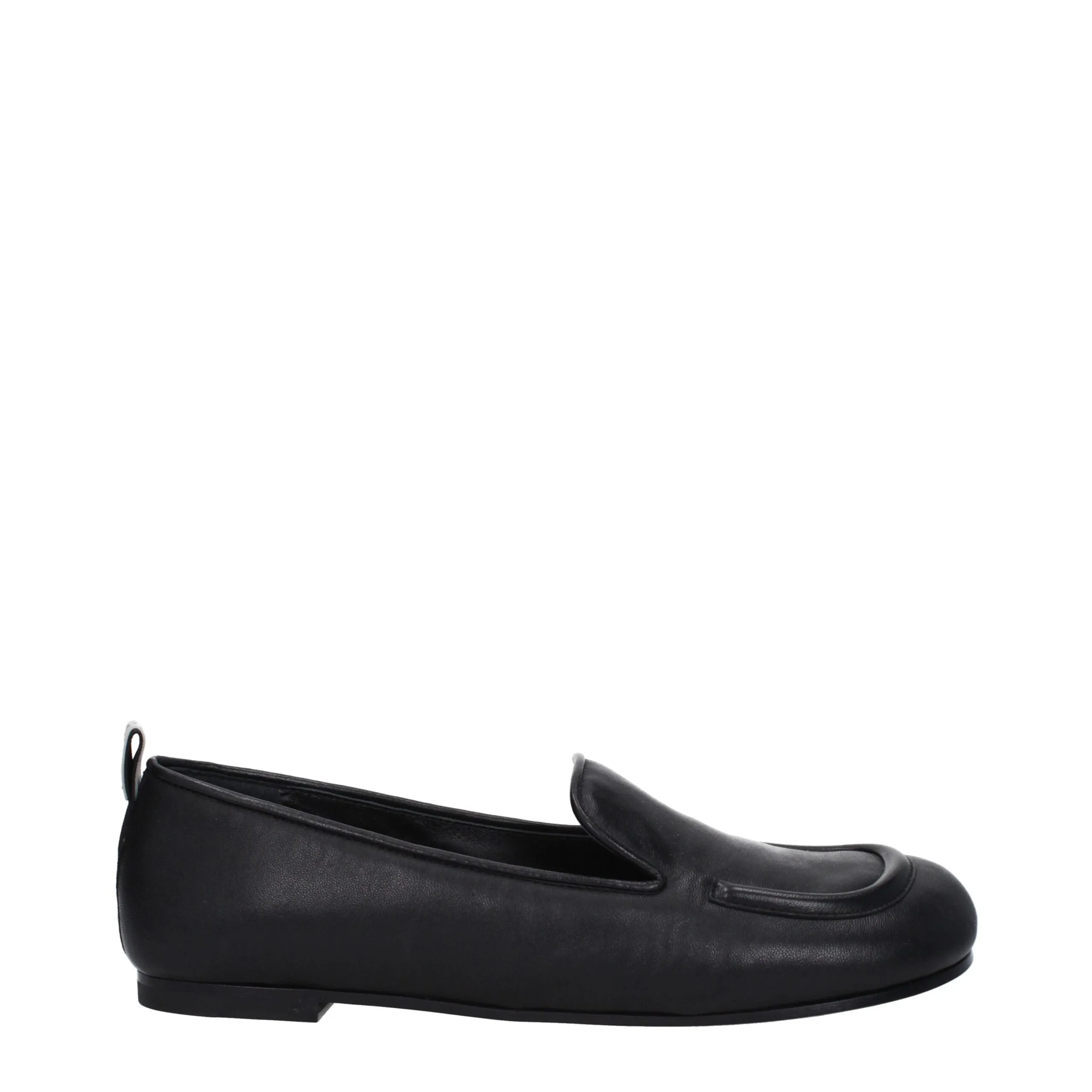 Premiata Black Leather Slip-On Loafers sold by Siebentaschen