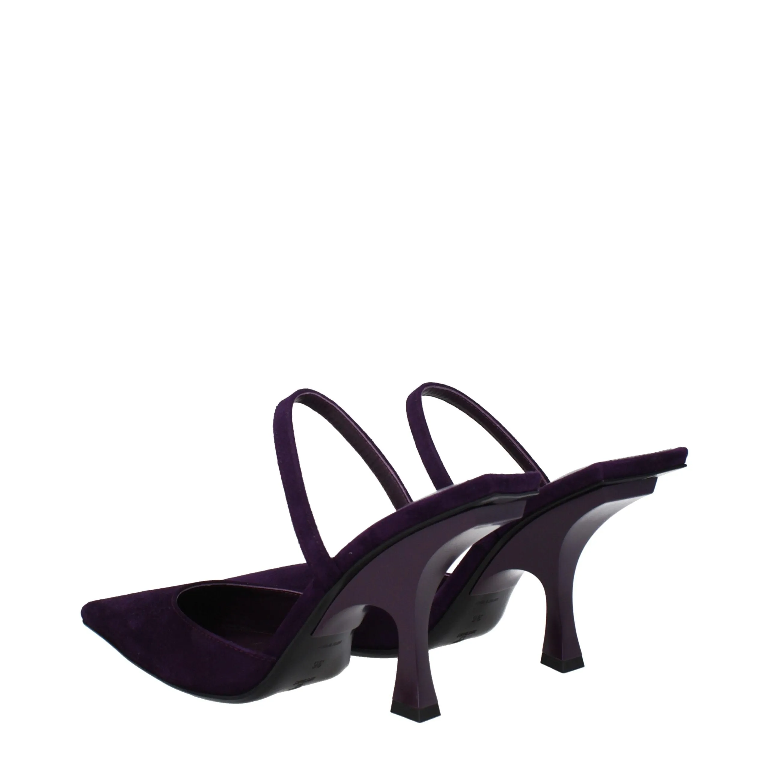 The Attico Purple Leather Stiletto Heel Sandals sold by Siebentaschen product image thumbnail 4