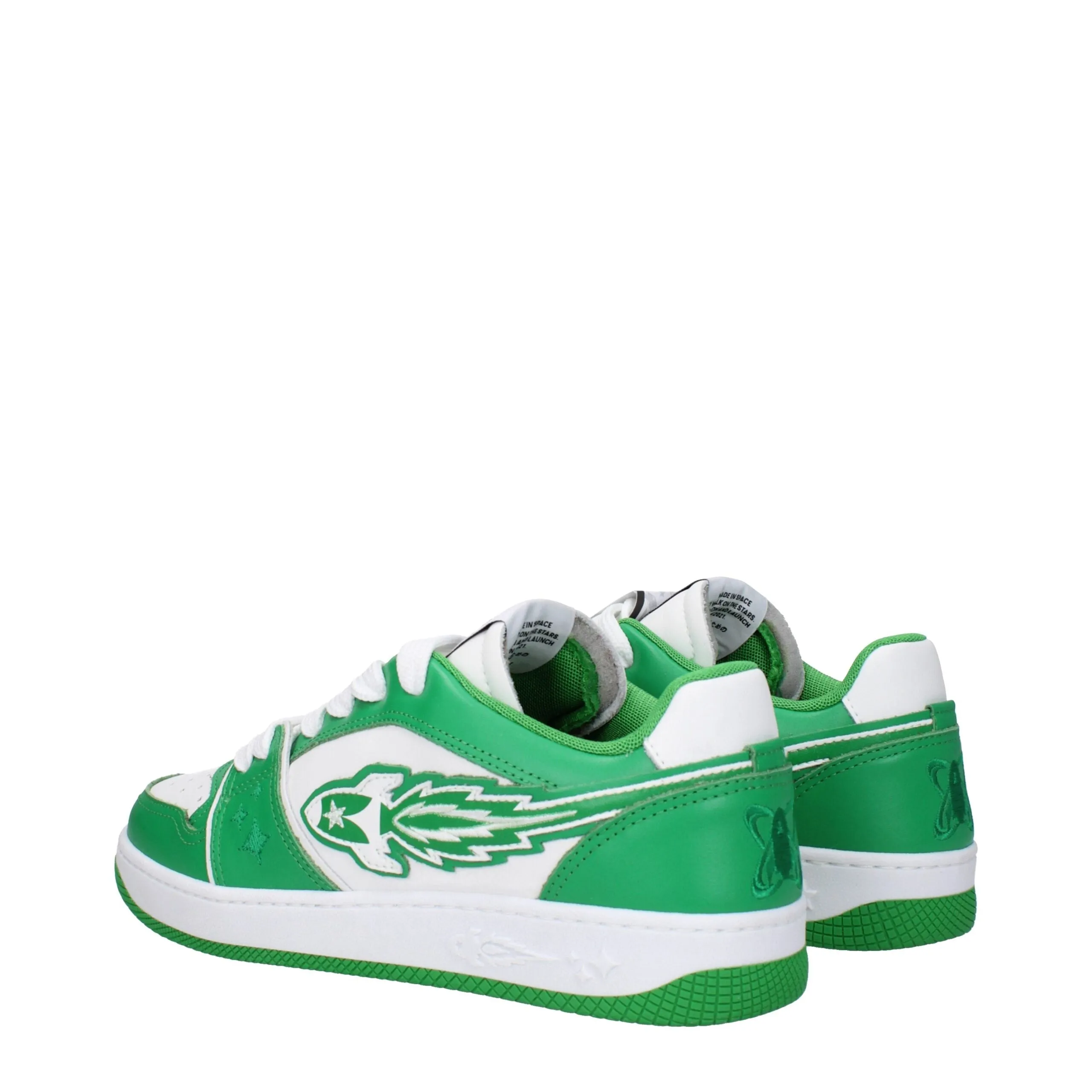 Enterprise Japan Green Leather Low Top Sneakers sold by Siebentaschen product image thumbnail 4