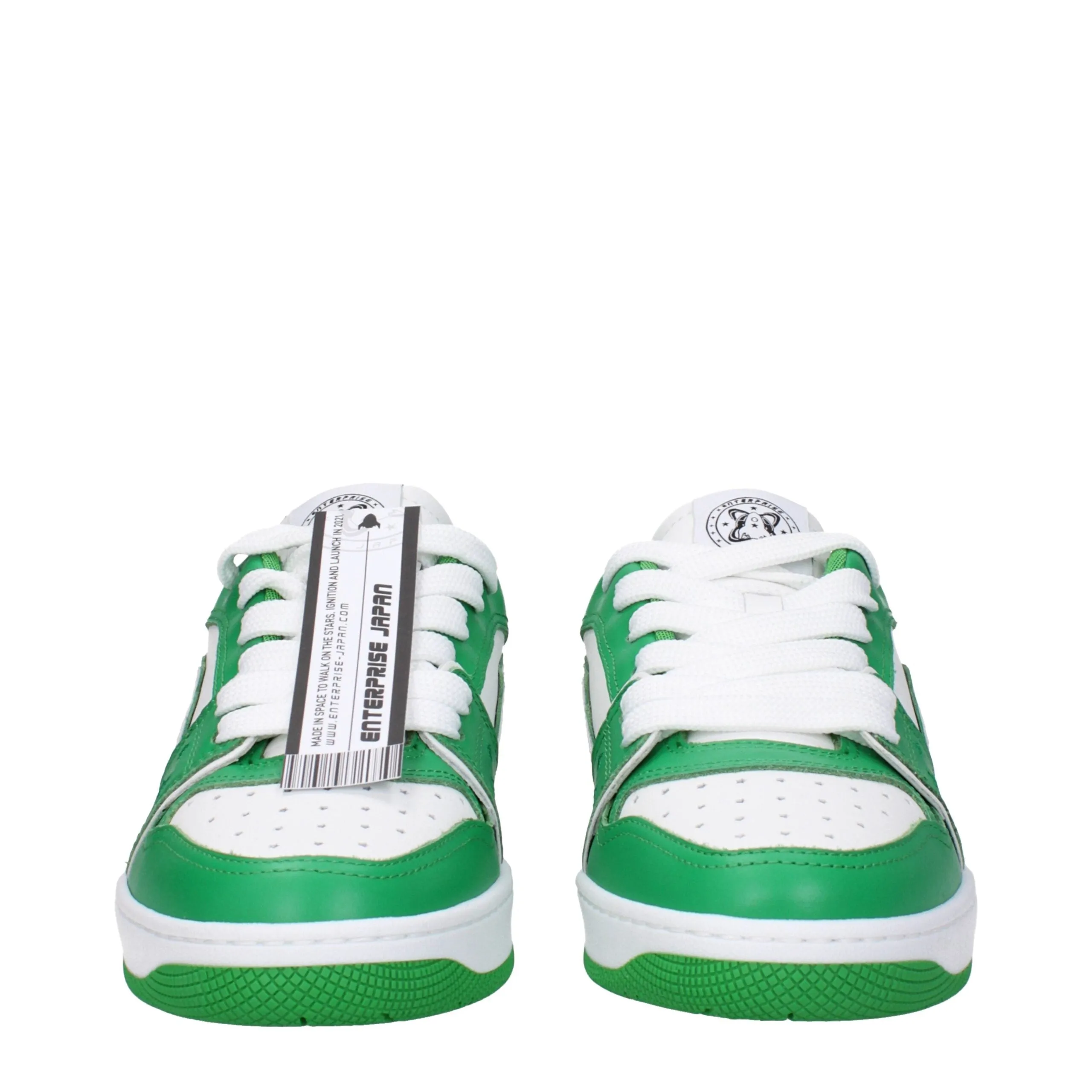 Enterprise Japan Green Leather Low Top Sneakers sold by Siebentaschen product image thumbnail 3