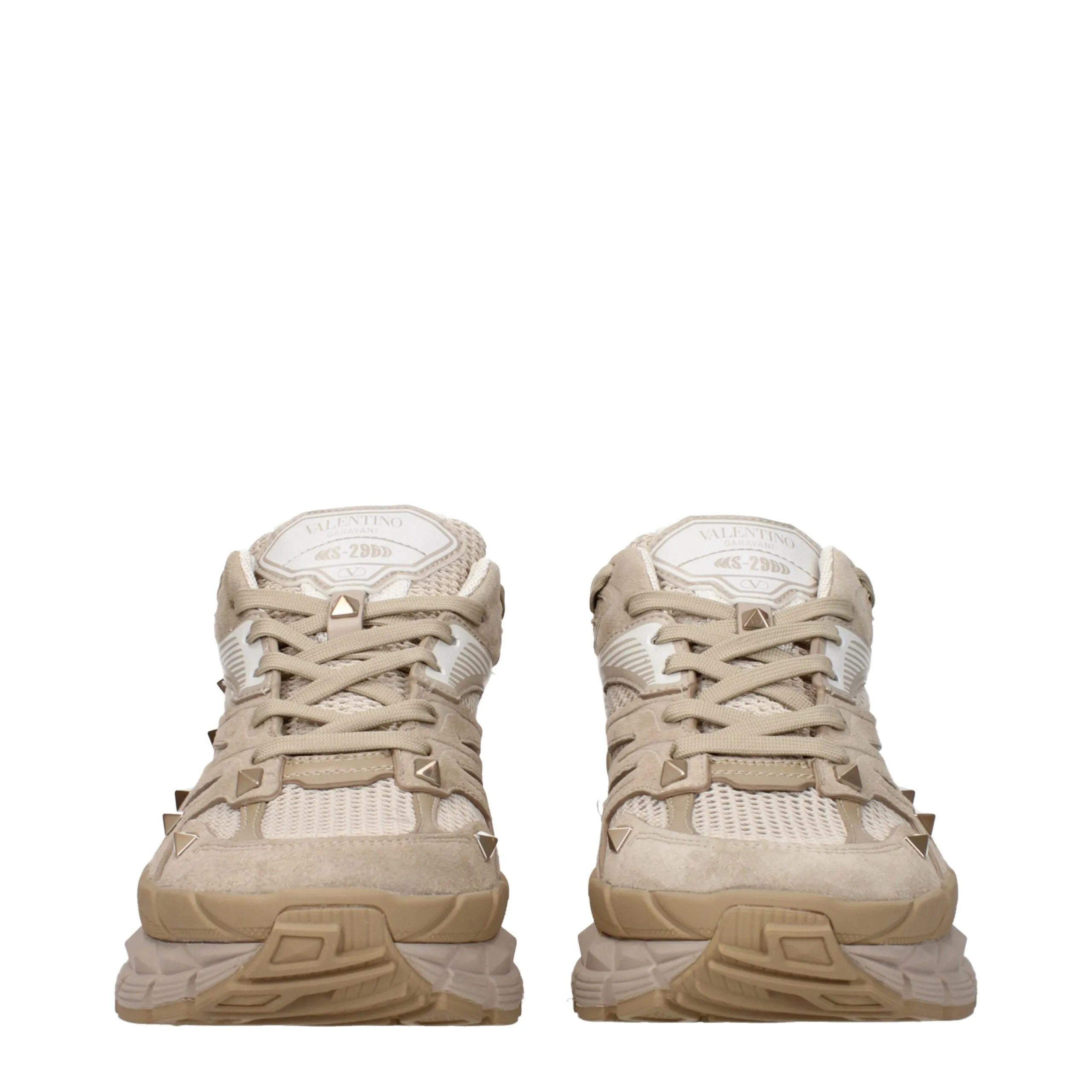 Valentino Garavani Beige Fabric Low Top Sneakers sold by Siebentaschen product image thumbnail 3