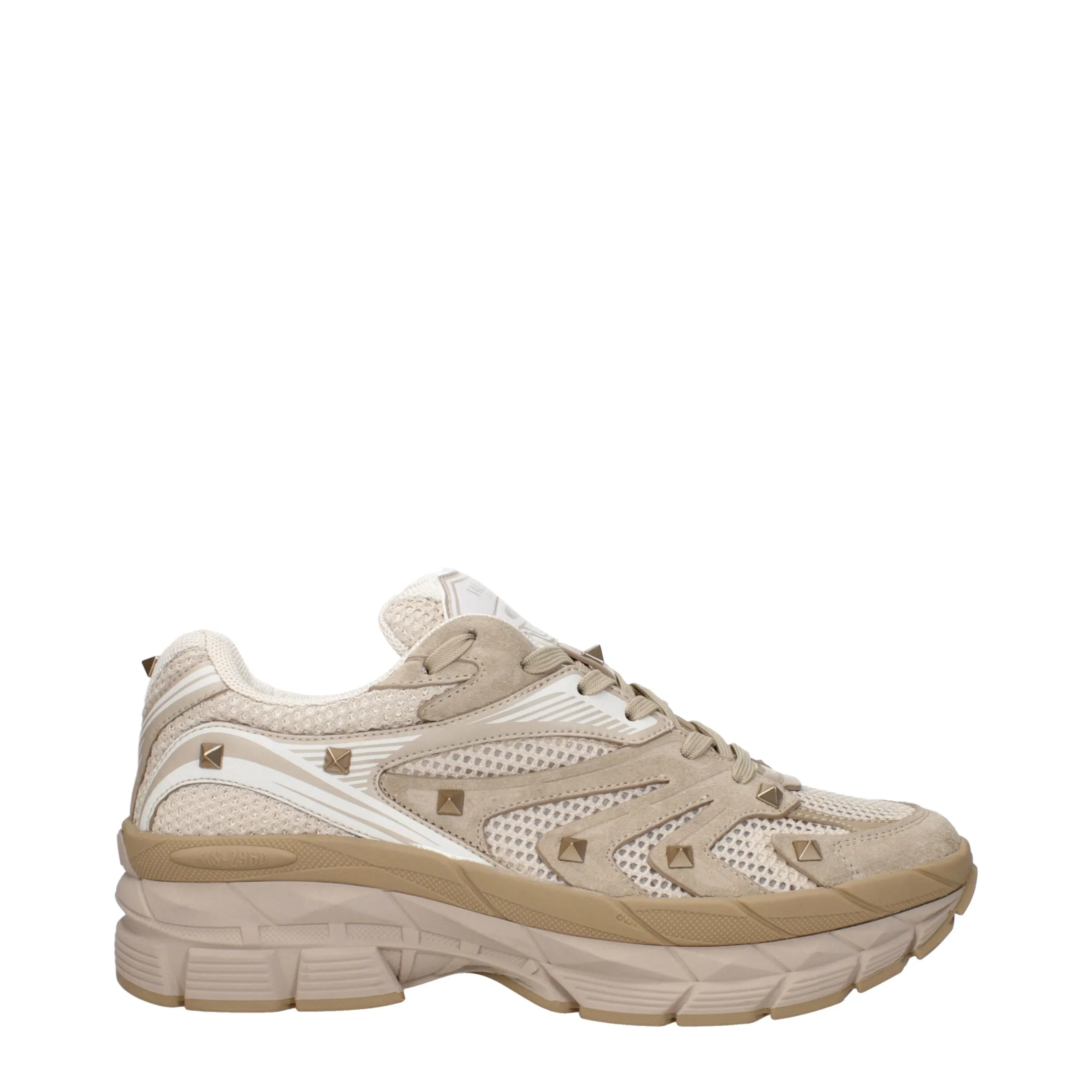 Valentino Garavani Beige Fabric Low Top Sneakers sold by Siebentaschen