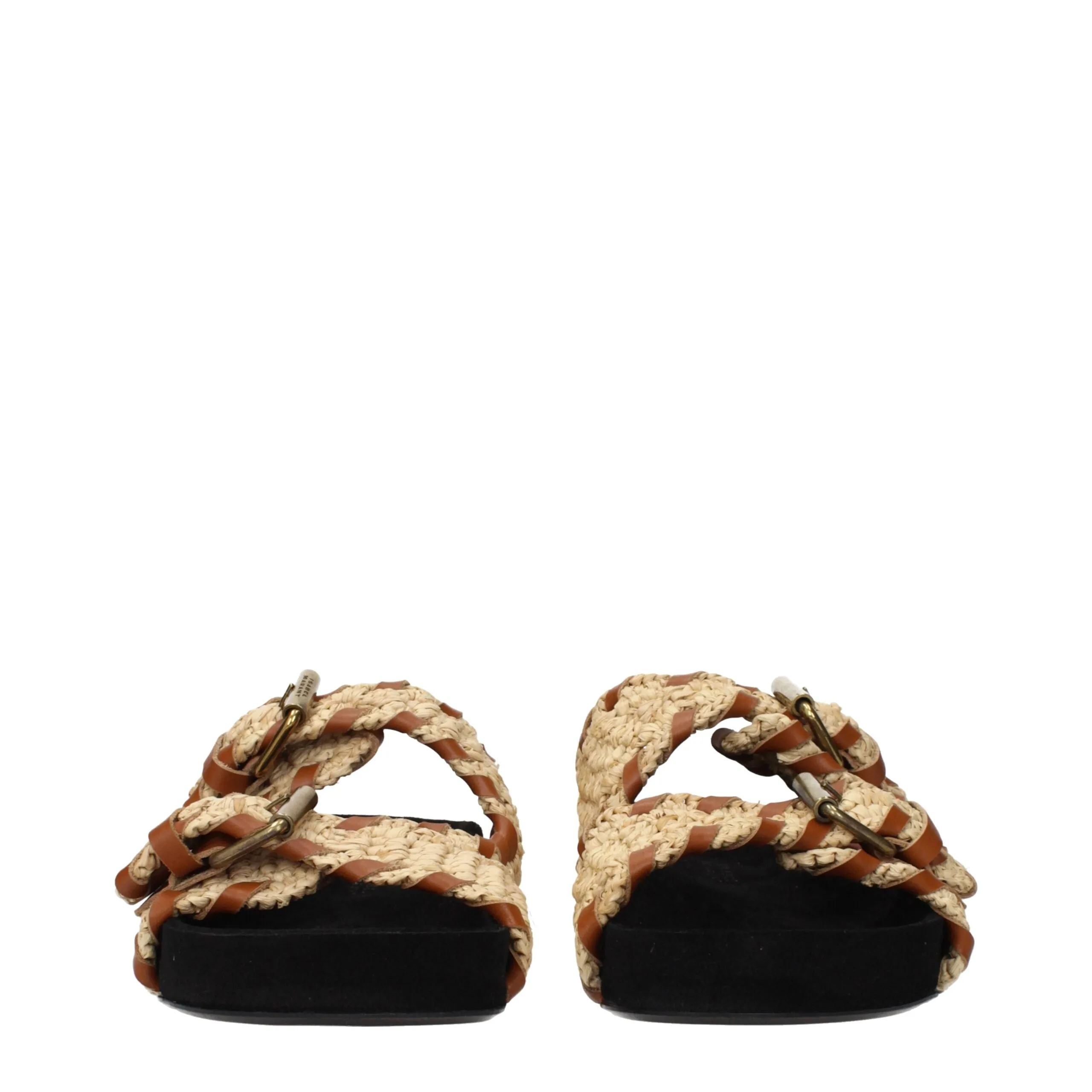 Isabel Marant Beige Raffia Slippers sold by Siebentaschen product image thumbnail 3