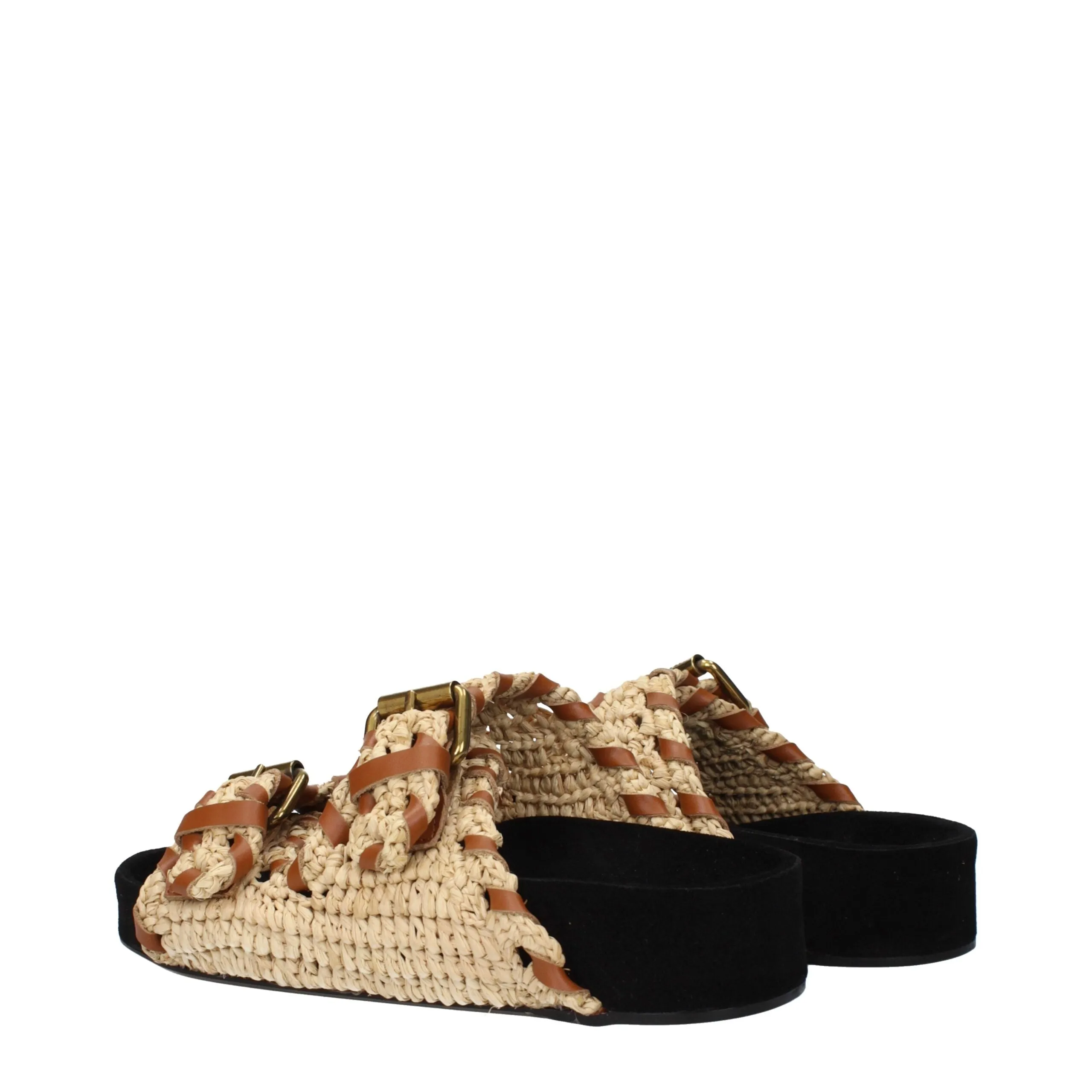 Isabel Marant Beige Raffia Slippers sold by Siebentaschen product image thumbnail 4
