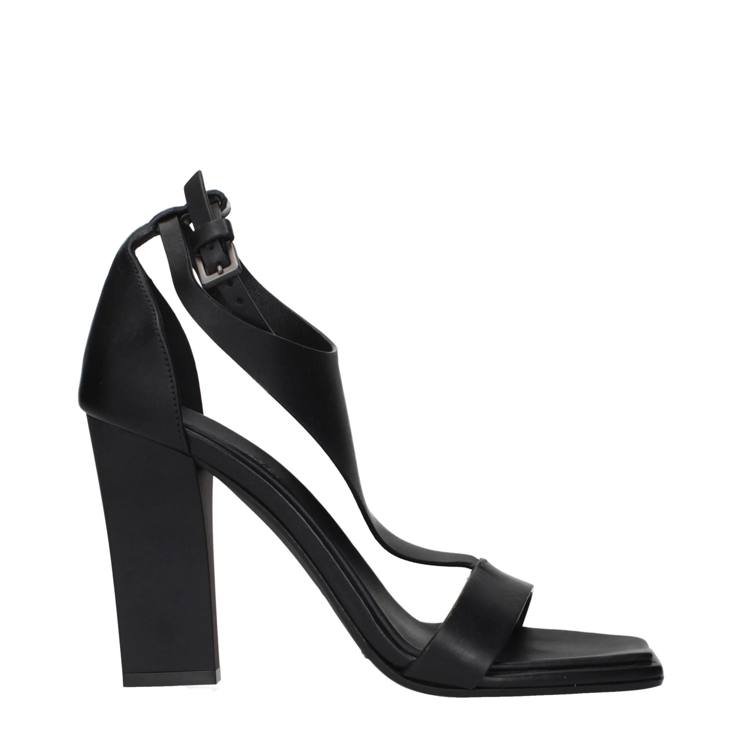 Max Mara Black Leather Stiletto Heel Sandals sold by Siebentaschen