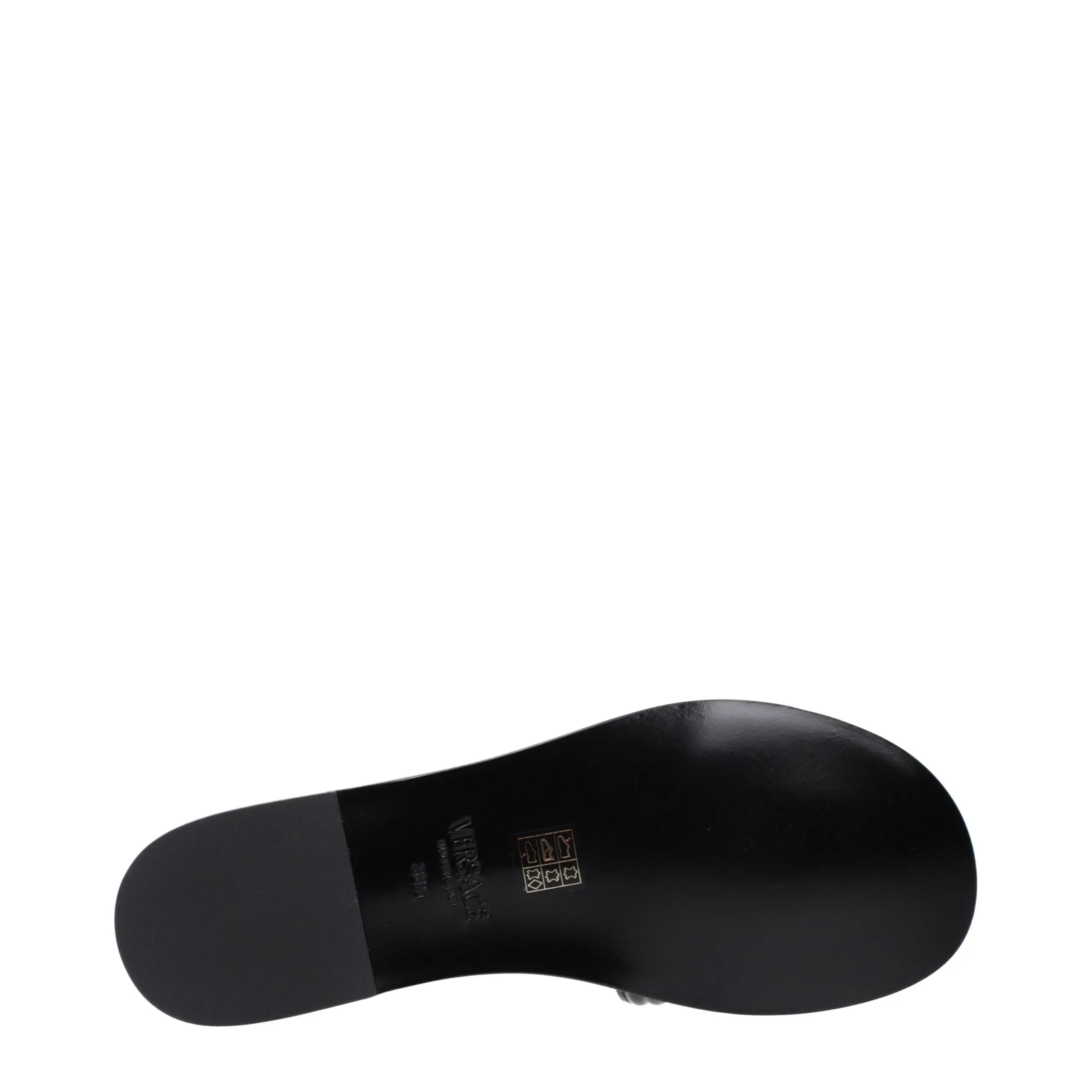 Versace Black Leather Slippers sold by Siebentaschen product image thumbnail 5