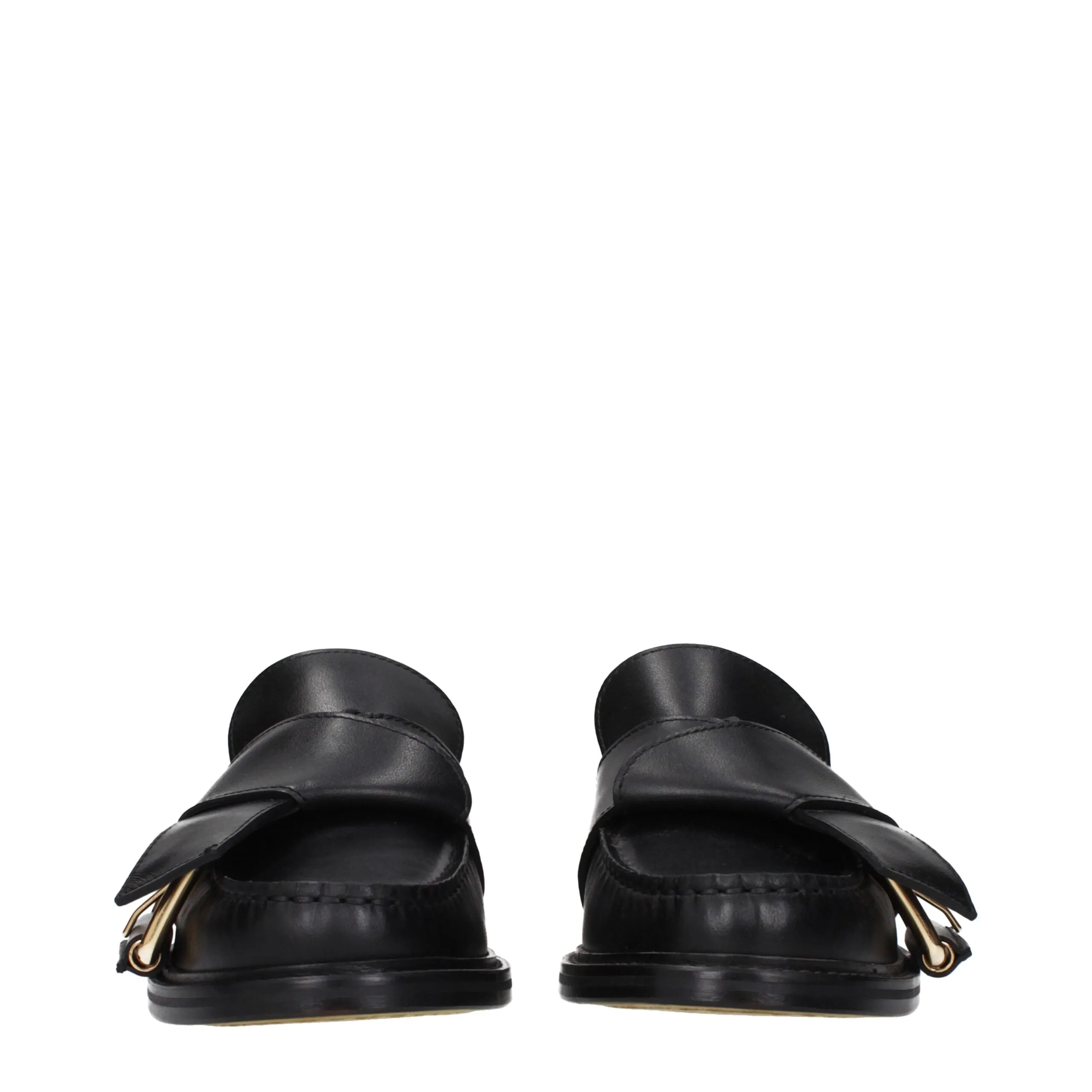 Moschino Black Leather Slip-On Loafers sold by Siebentaschen product image thumbnail 3