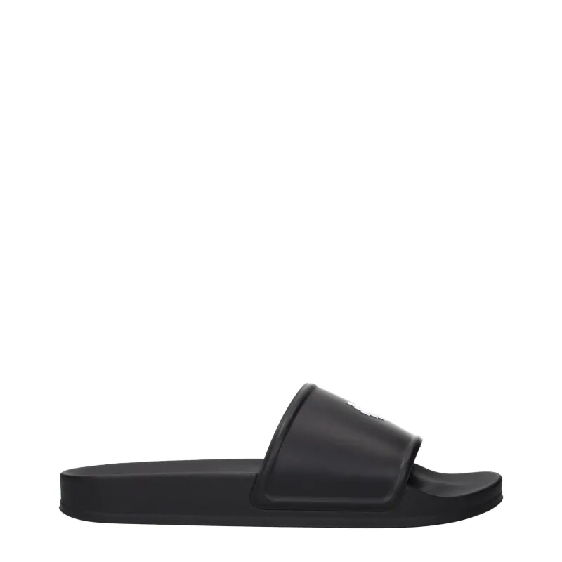 Marcelo Burlon Black Cotton Slippers sold by Siebentaschen