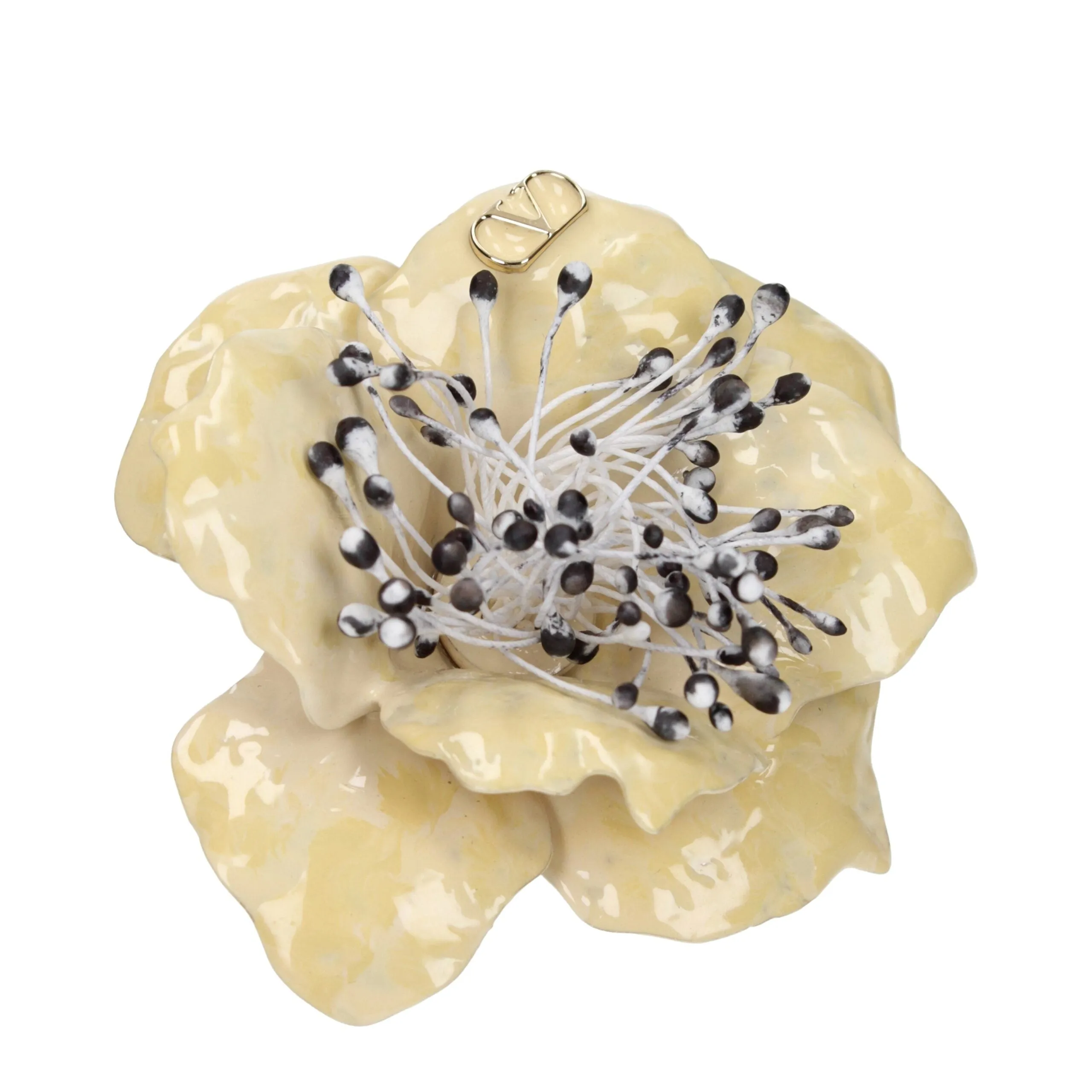 Valentino Garavani Beige Metal Broch sold by Siebentaschen