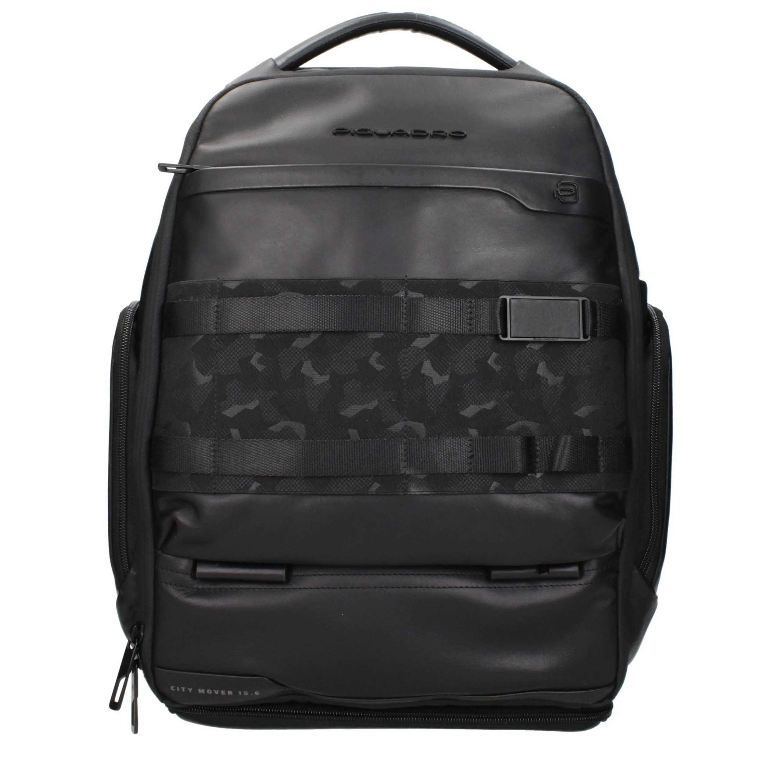Piquadro Black Leather Backpack sold by Siebentaschen