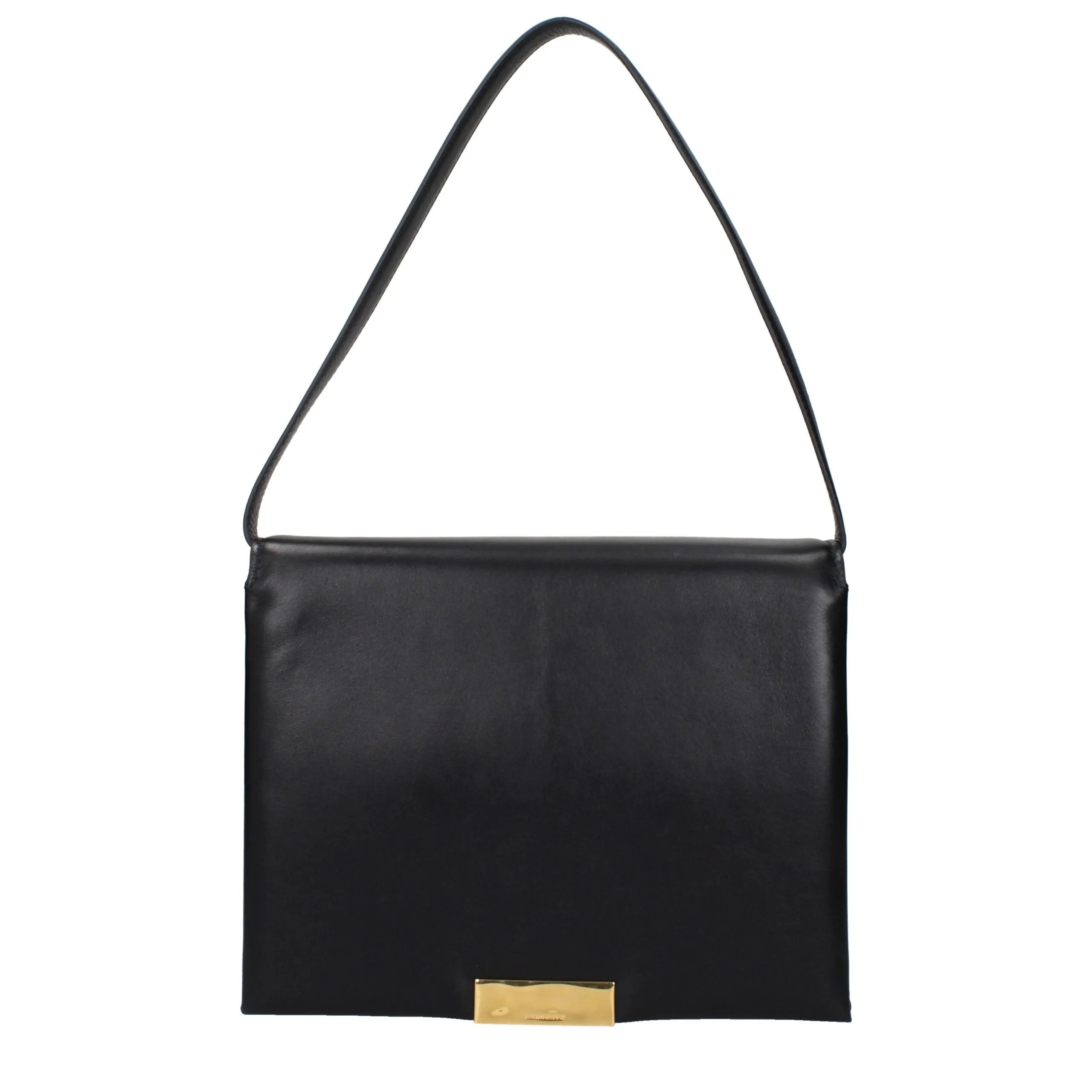 Jil Sander Black Leather Shoulder Bag sold by Siebentaschen