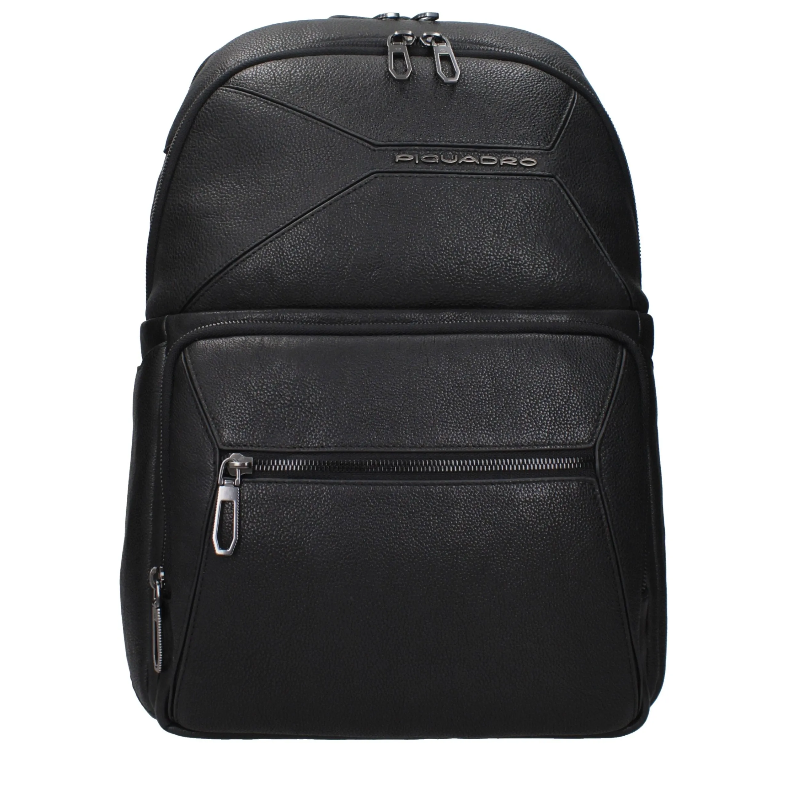 Piquadro Black Leather Backpack sold by Siebentaschen