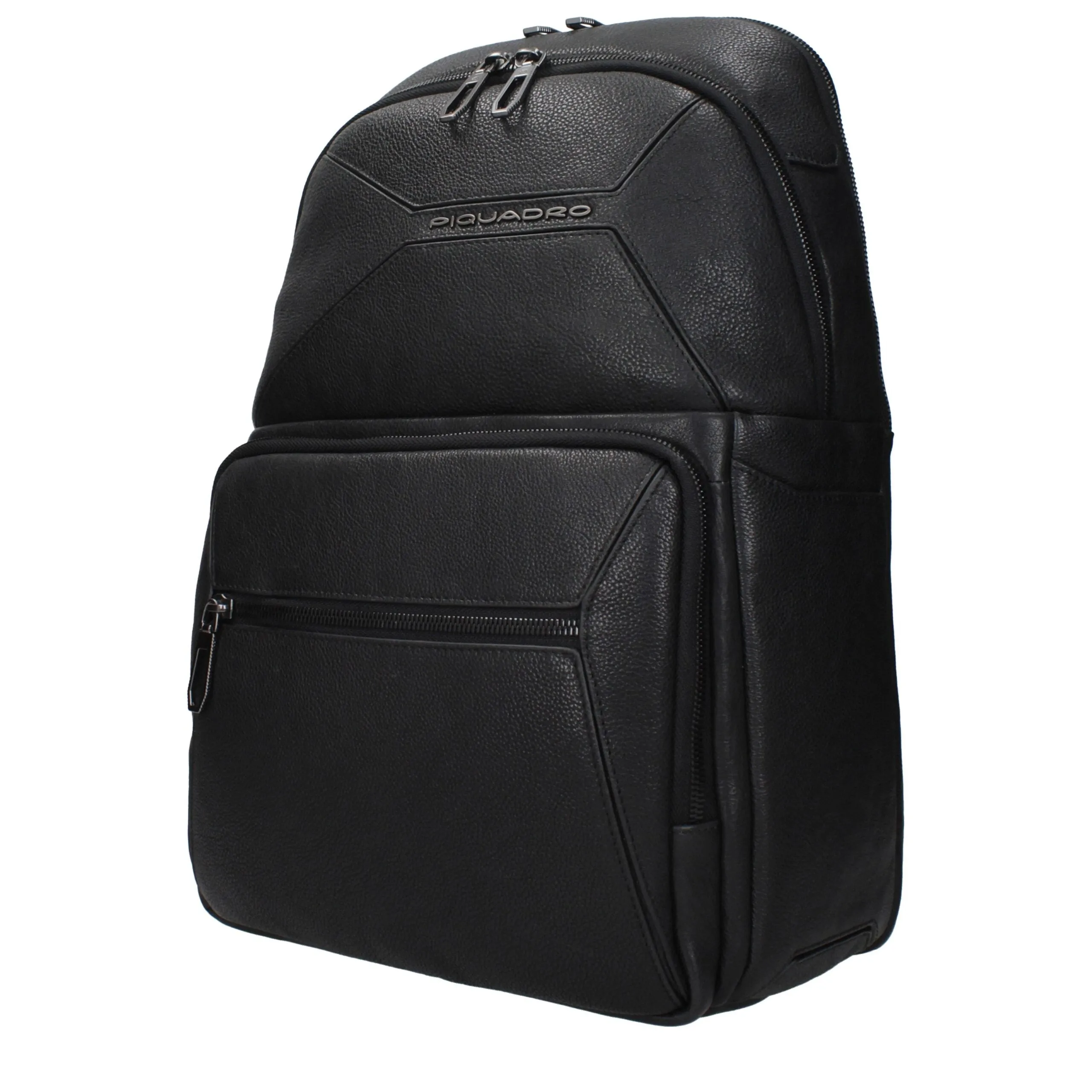 Piquadro Black Leather Backpack sold by Siebentaschen product image thumbnail 2